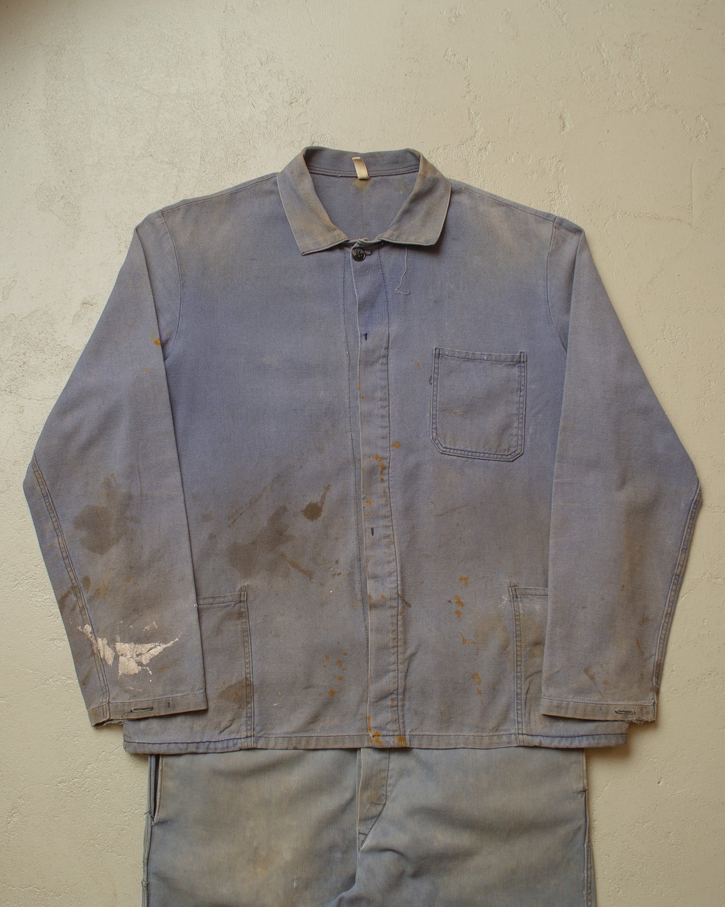 1960s/70s stained East German Workwear Set grey - M