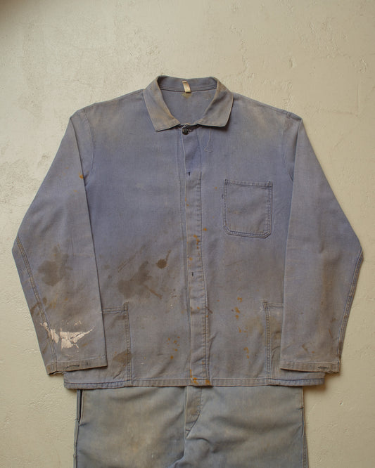 1960s/70s stained East German Workwear Set grey - M