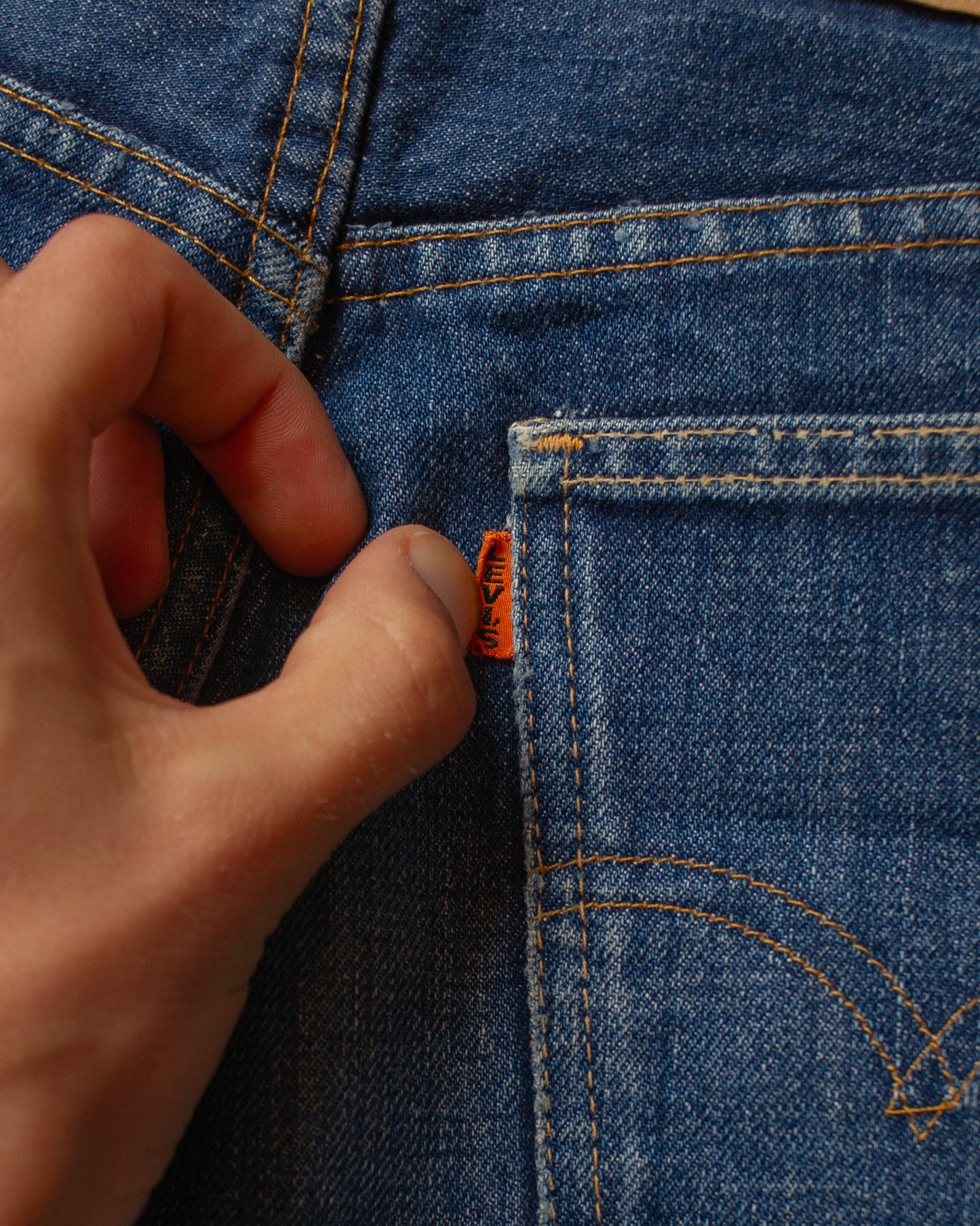 1960s/70s Levi´s Big E Cut off Denim Shorts - W26