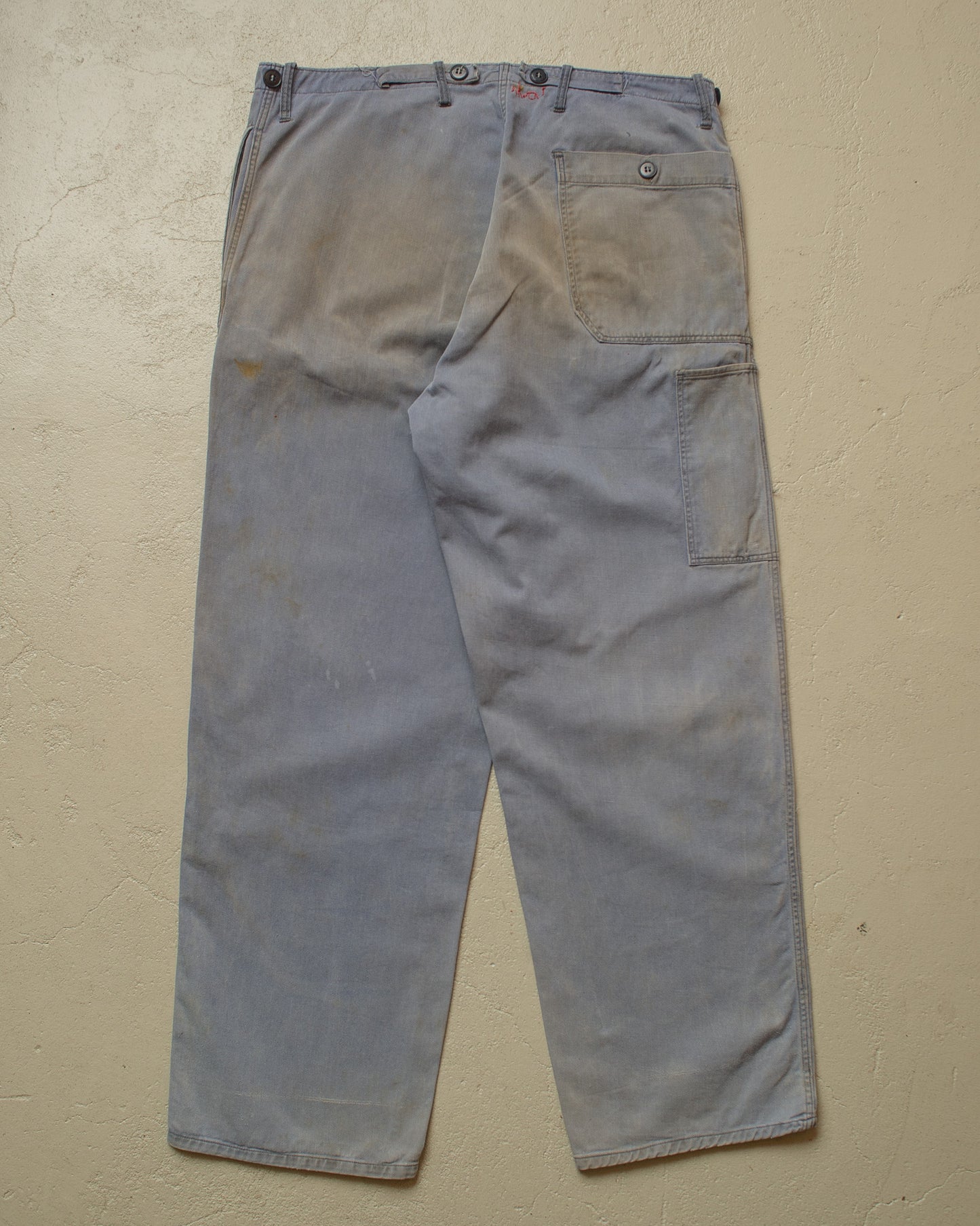 1960s/70s stained East German Workwear Set grey - M
