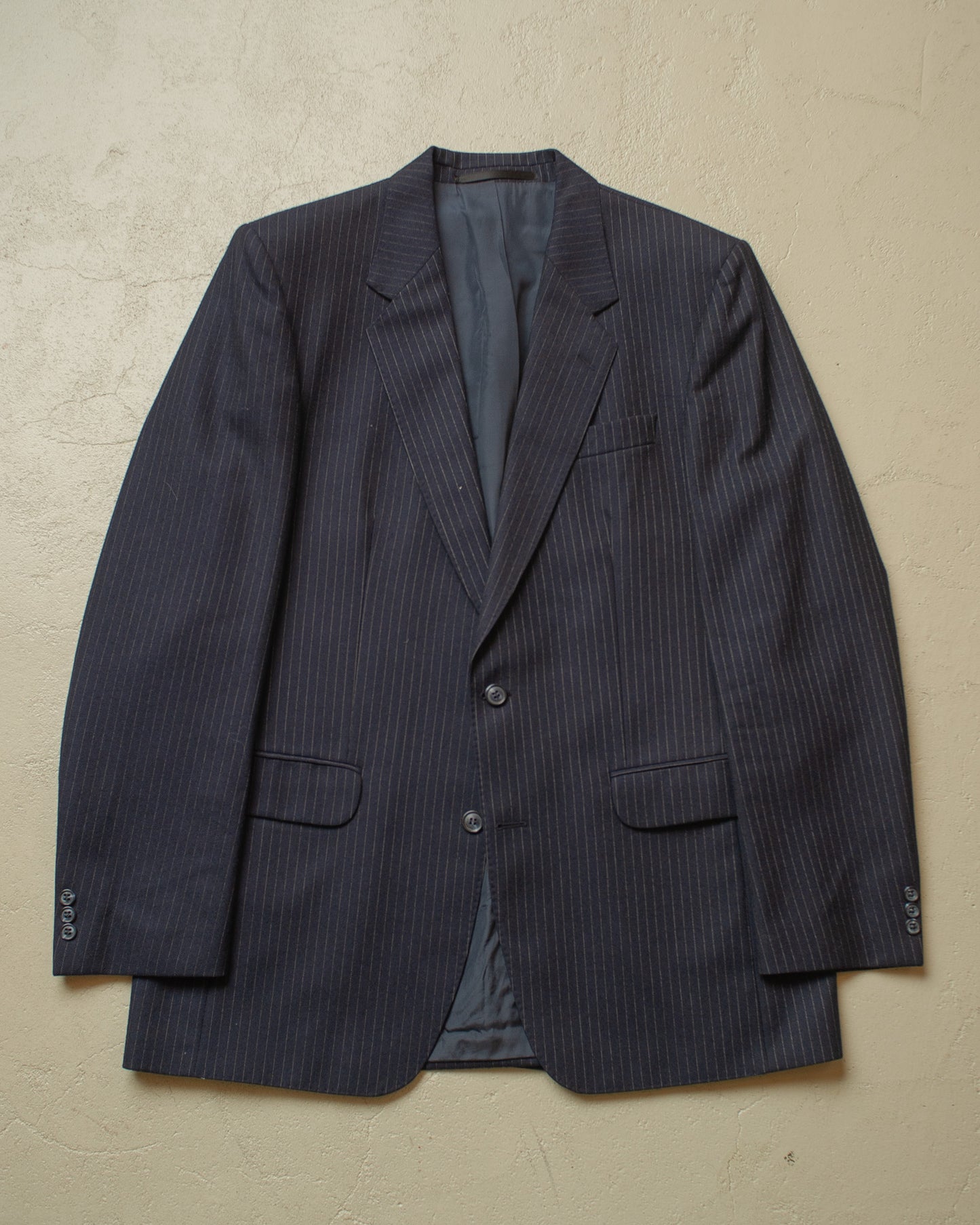 1970s Pinstriped Suit navyblue - L