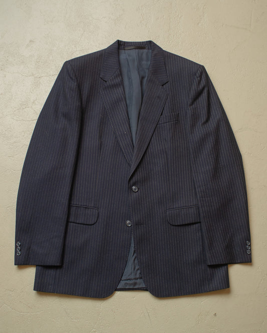 1970s Pinstriped Suit navyblue - L