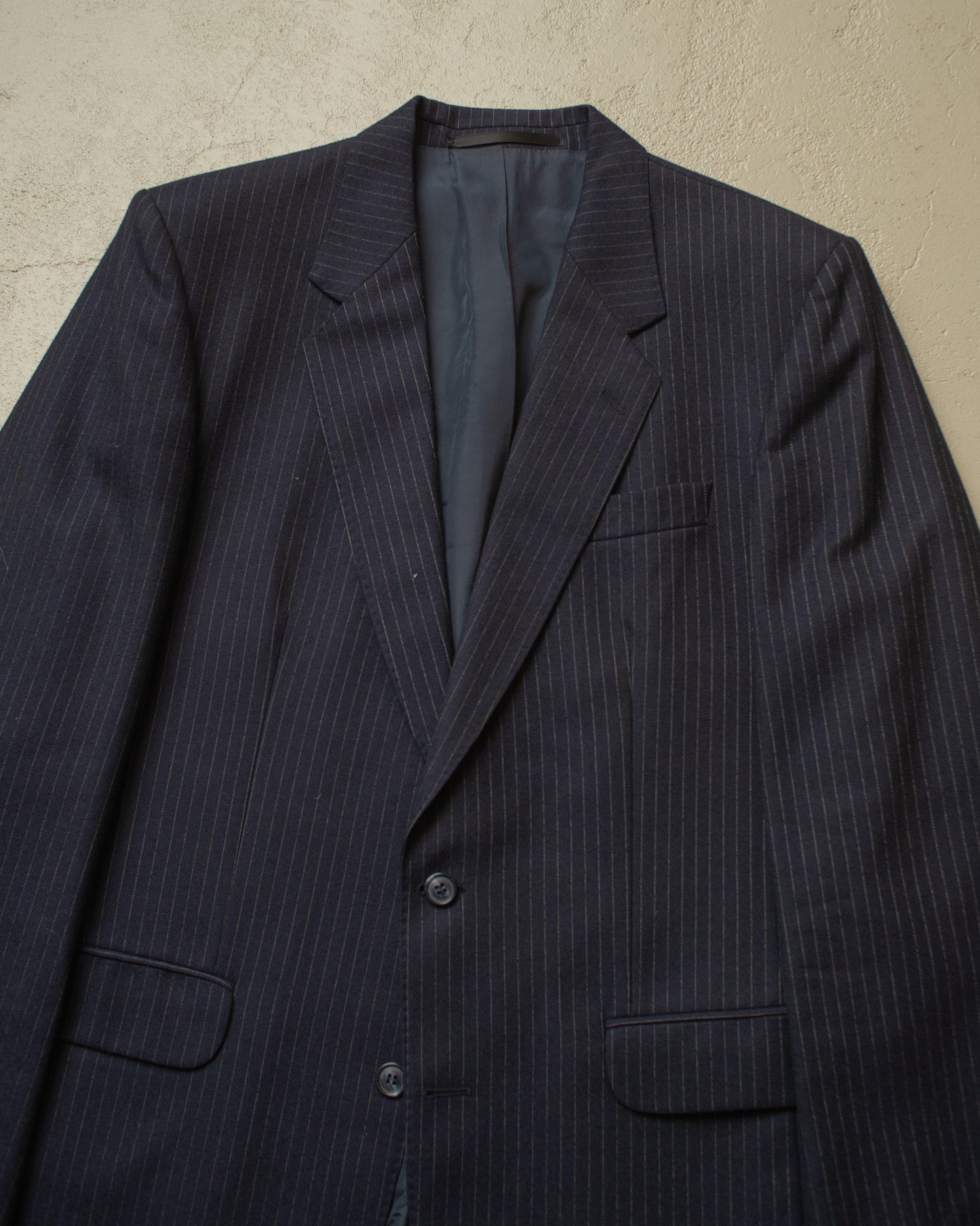 1970s Pinstriped Suit navyblue - L
