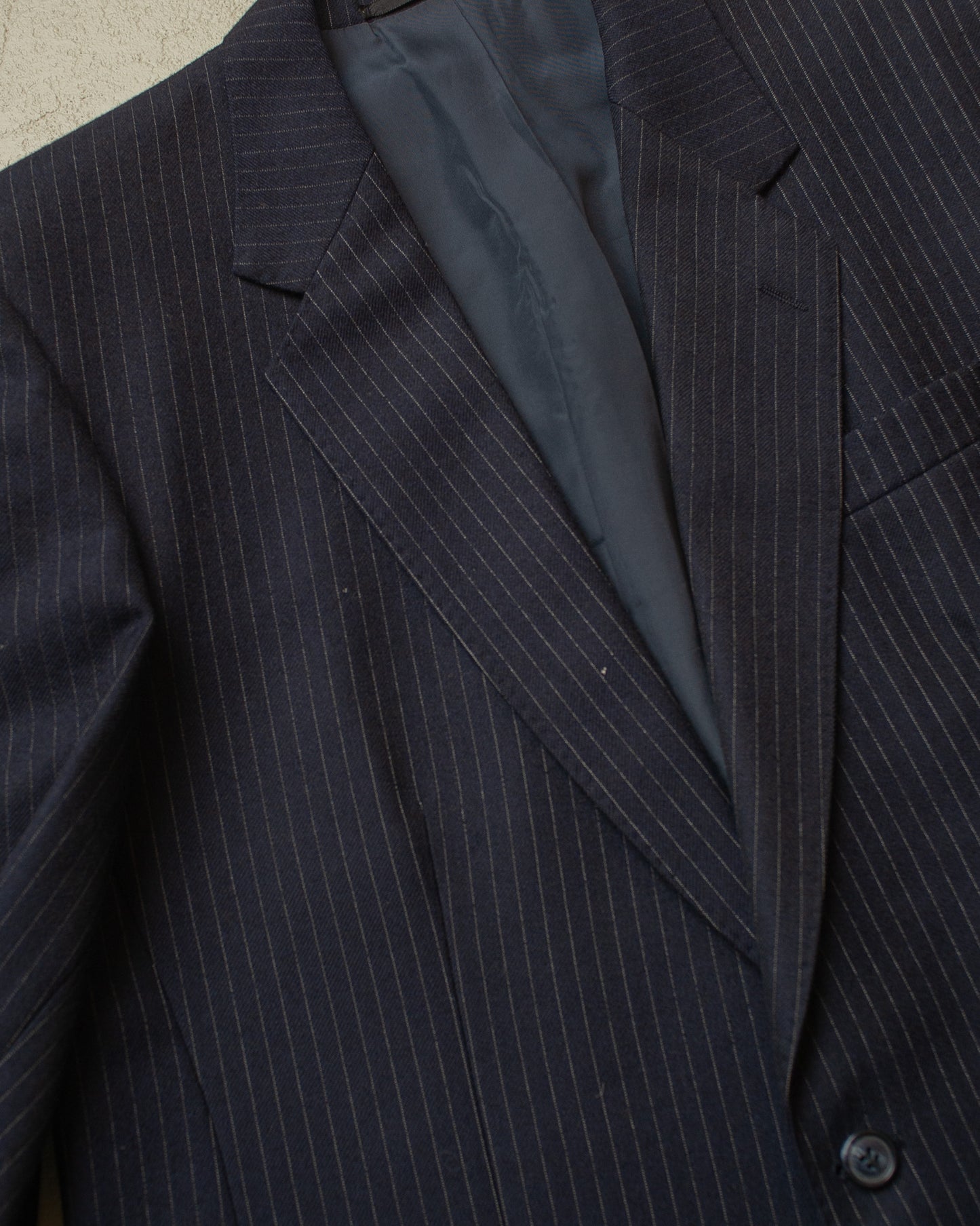 1970s Pinstriped Suit navyblue - L