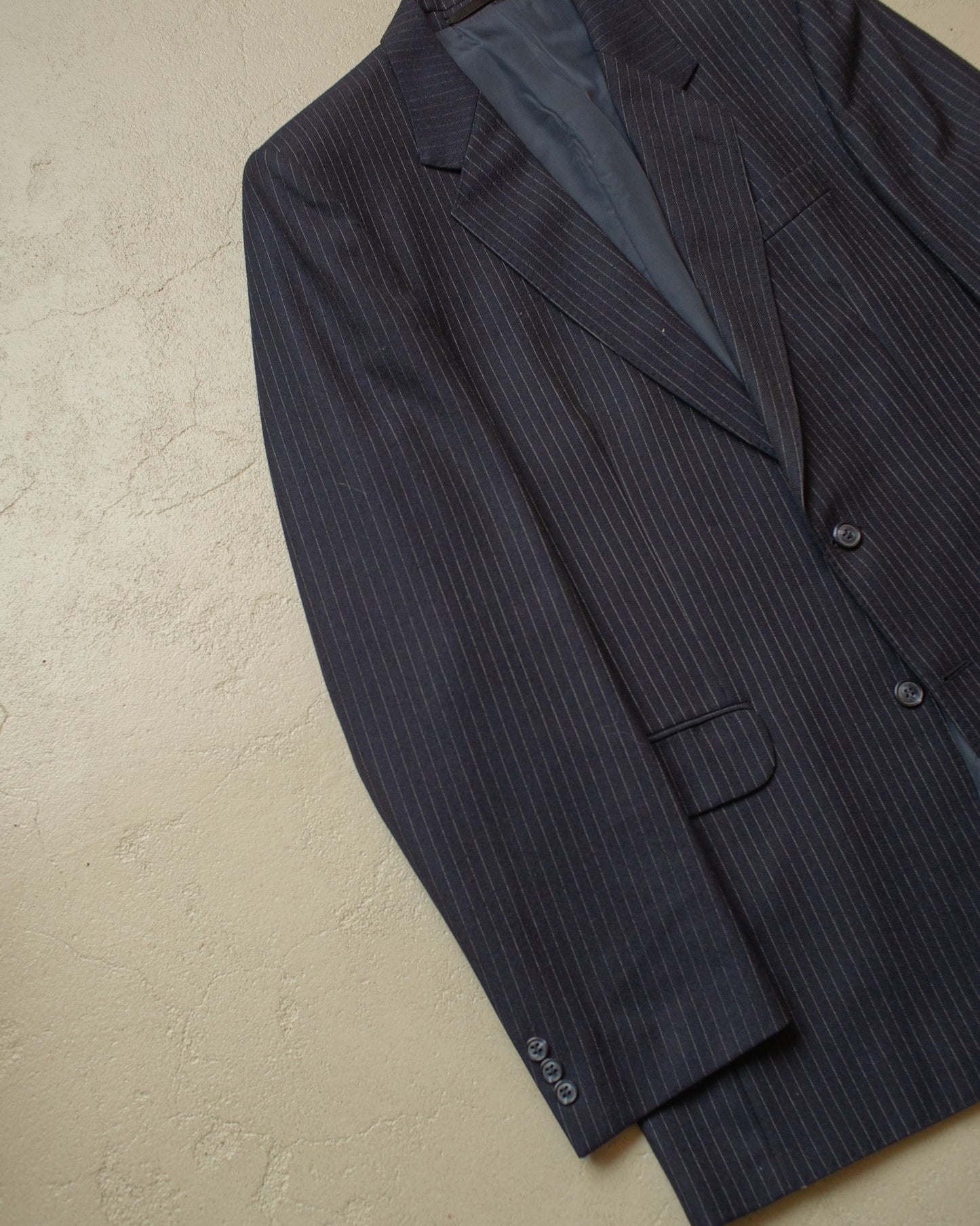 1970s Pinstriped Suit navyblue - L