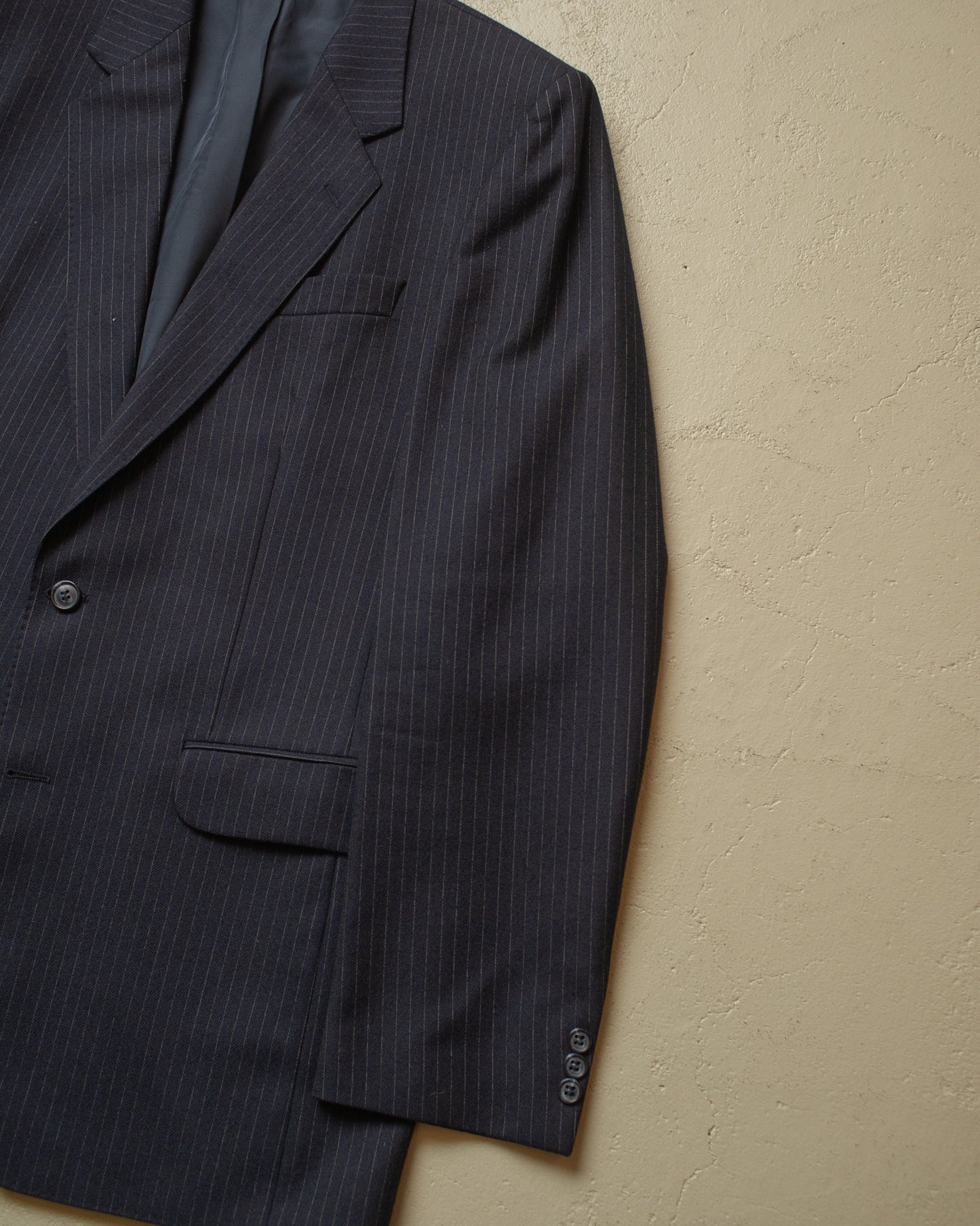 1970s Pinstriped Suit navyblue - L