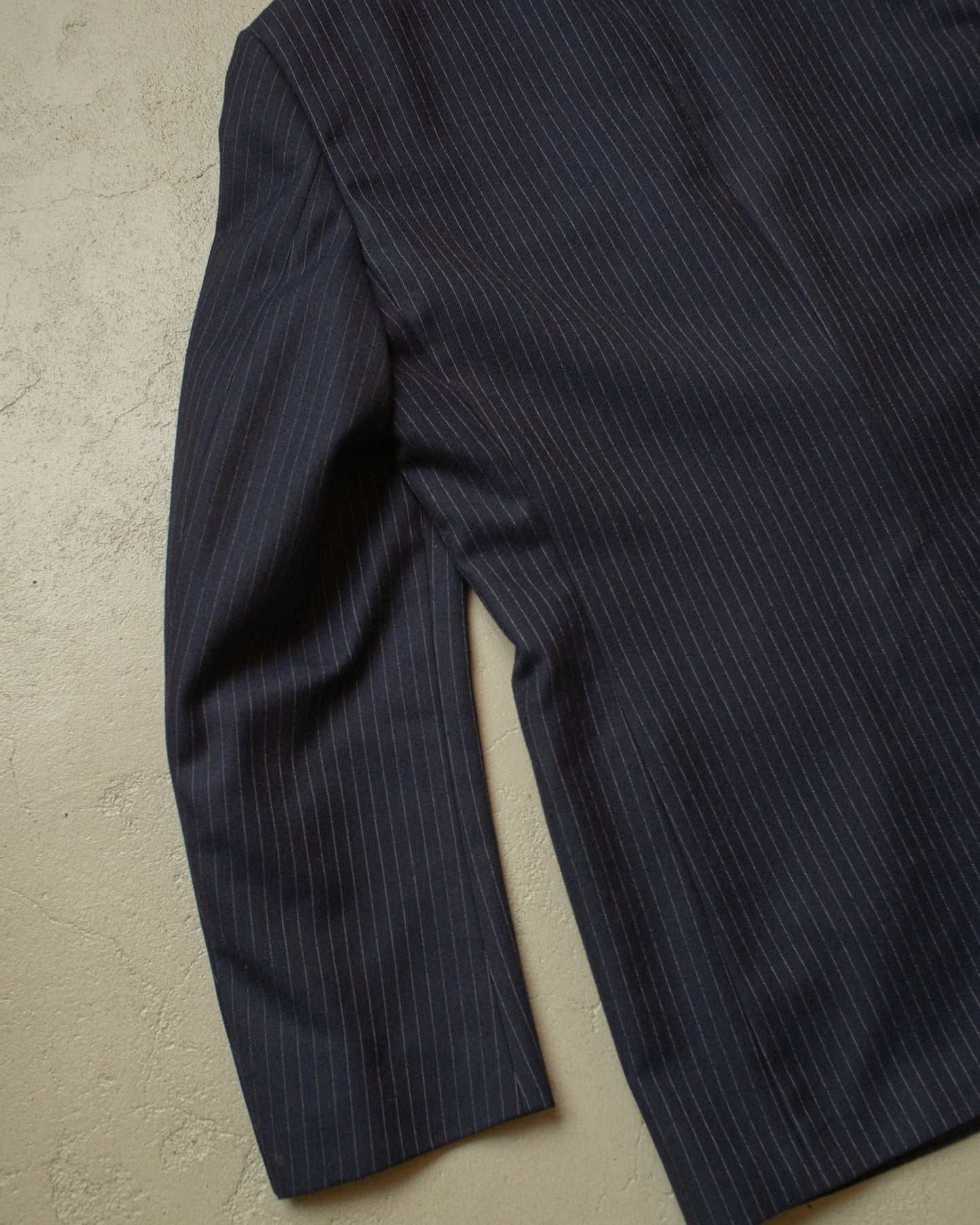 1970s Pinstriped Suit navyblue - L
