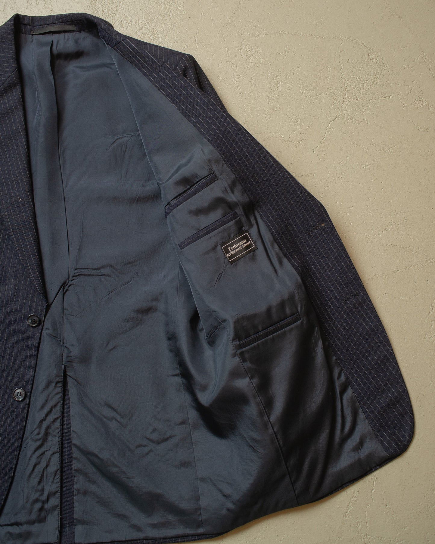 1970s Pinstriped Suit navyblue - L
