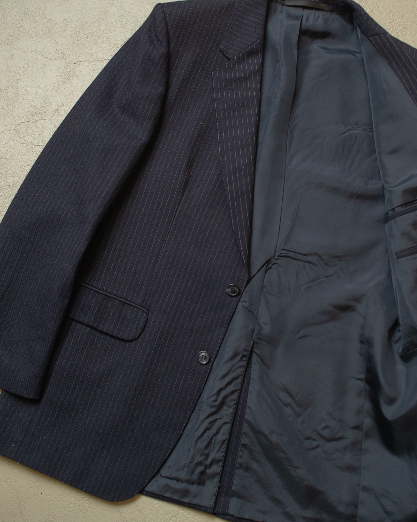 1970s Pinstriped Suit navyblue - L