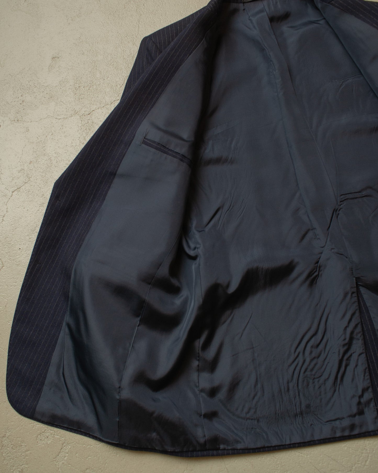 1970s Pinstriped Suit navyblue - L