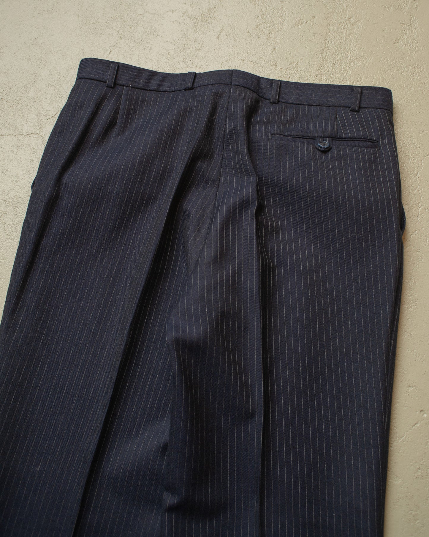 1970s Pinstriped Suit navyblue - L