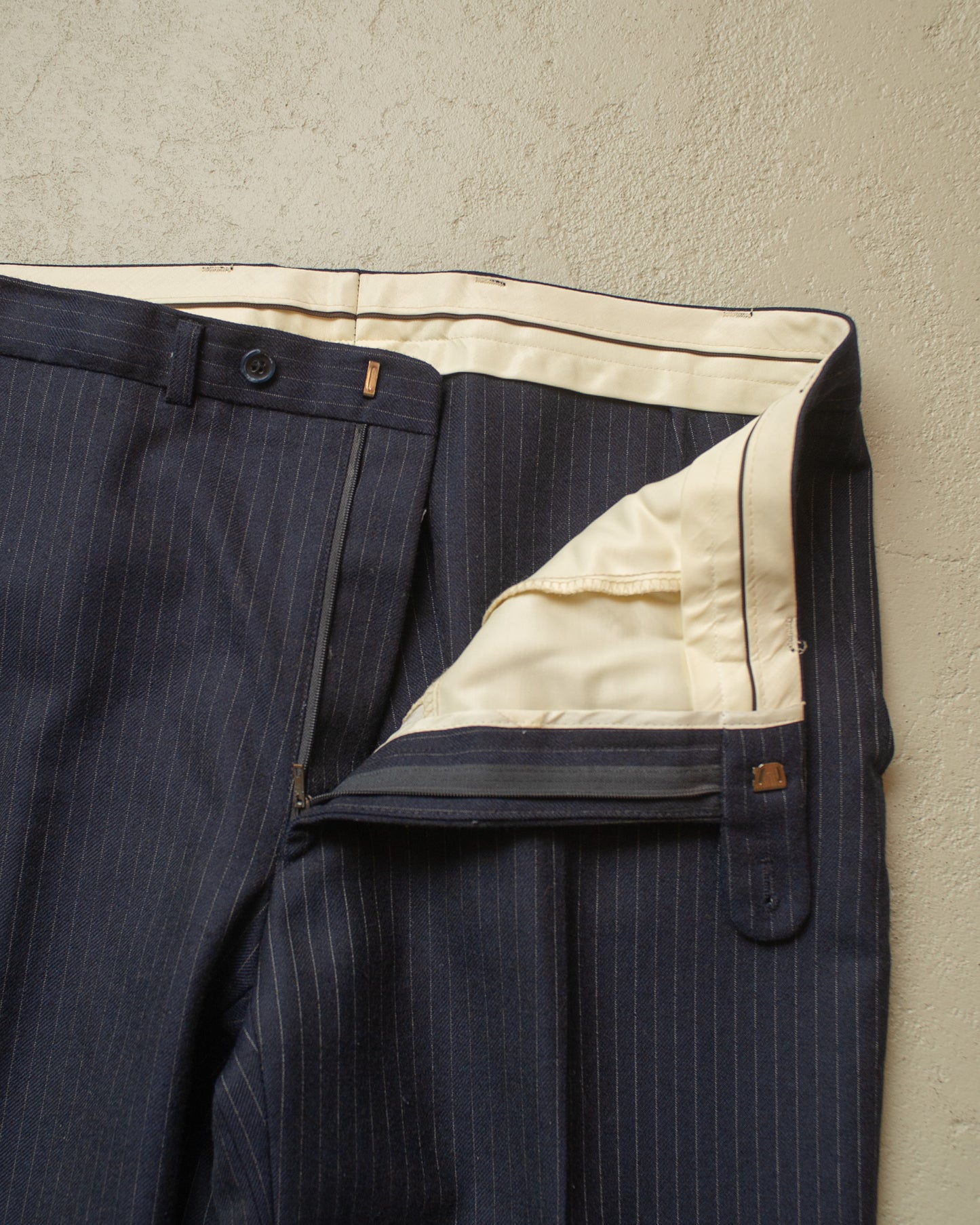 1970s Pinstriped Suit navyblue - L