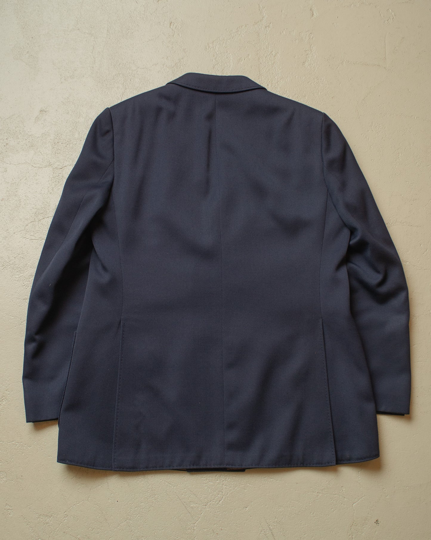 1970s Peak Lapel Double breasted Sports Jacket navyblue - L