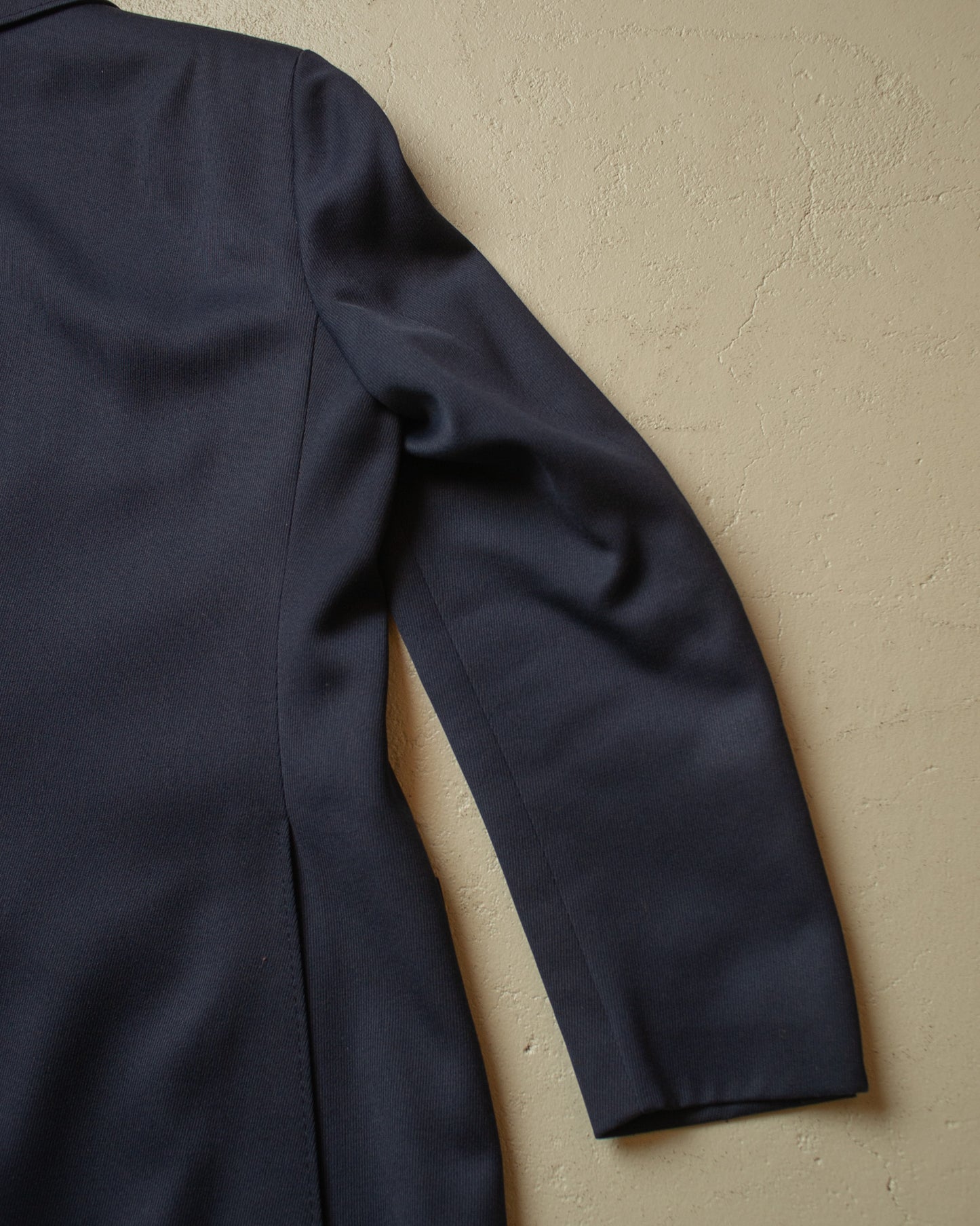 1970s Peak Lapel Double breasted Sports Jacket navyblue - L