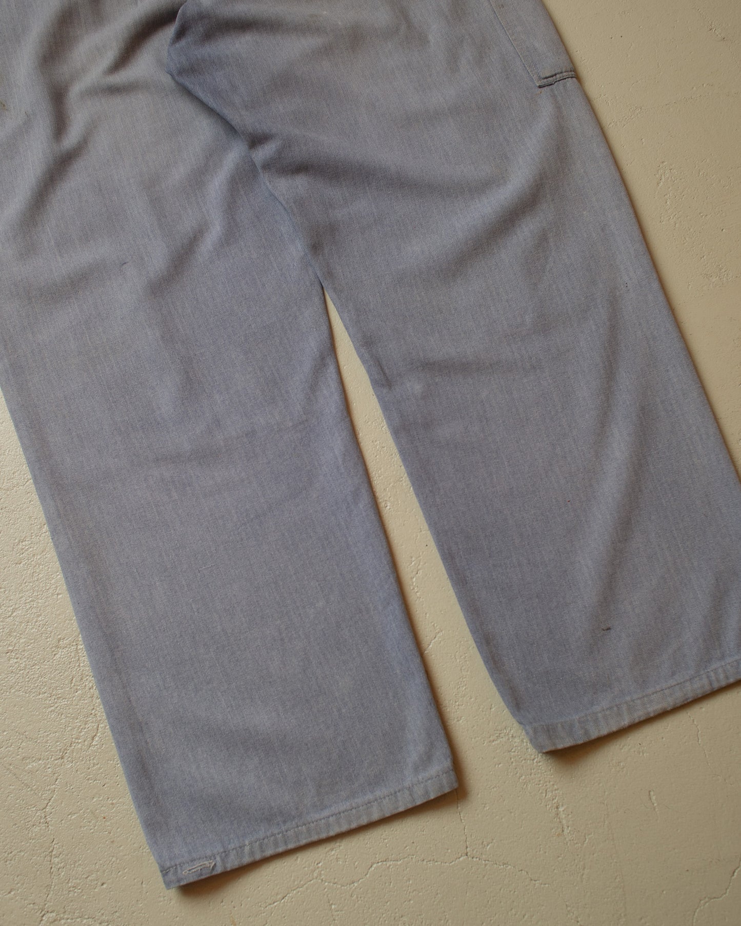 1960s/70s Faded &Repaired Workwear Pants blue - W34-42 L31