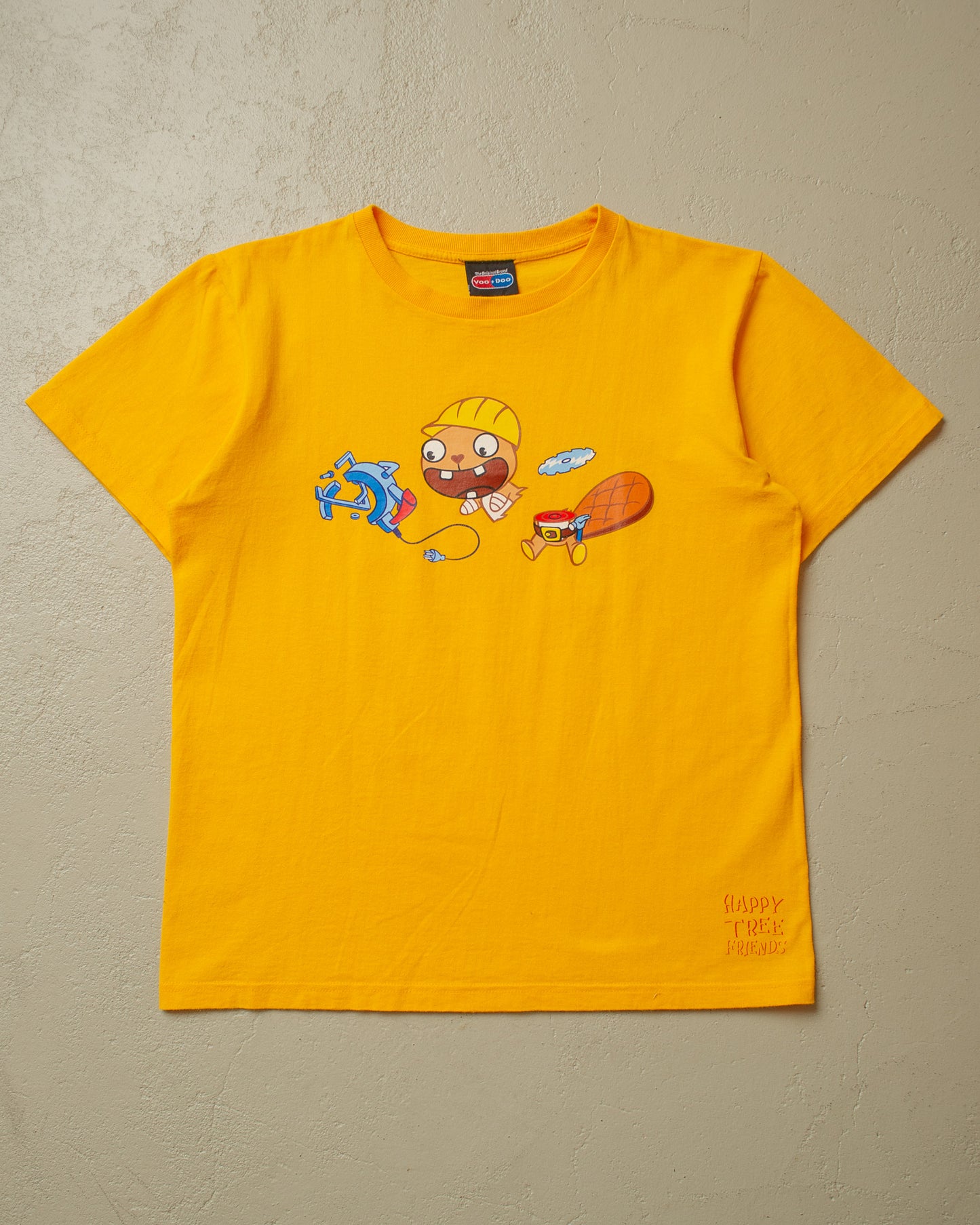 2000s Happy Tree Friends T-shirt yellow - S/M