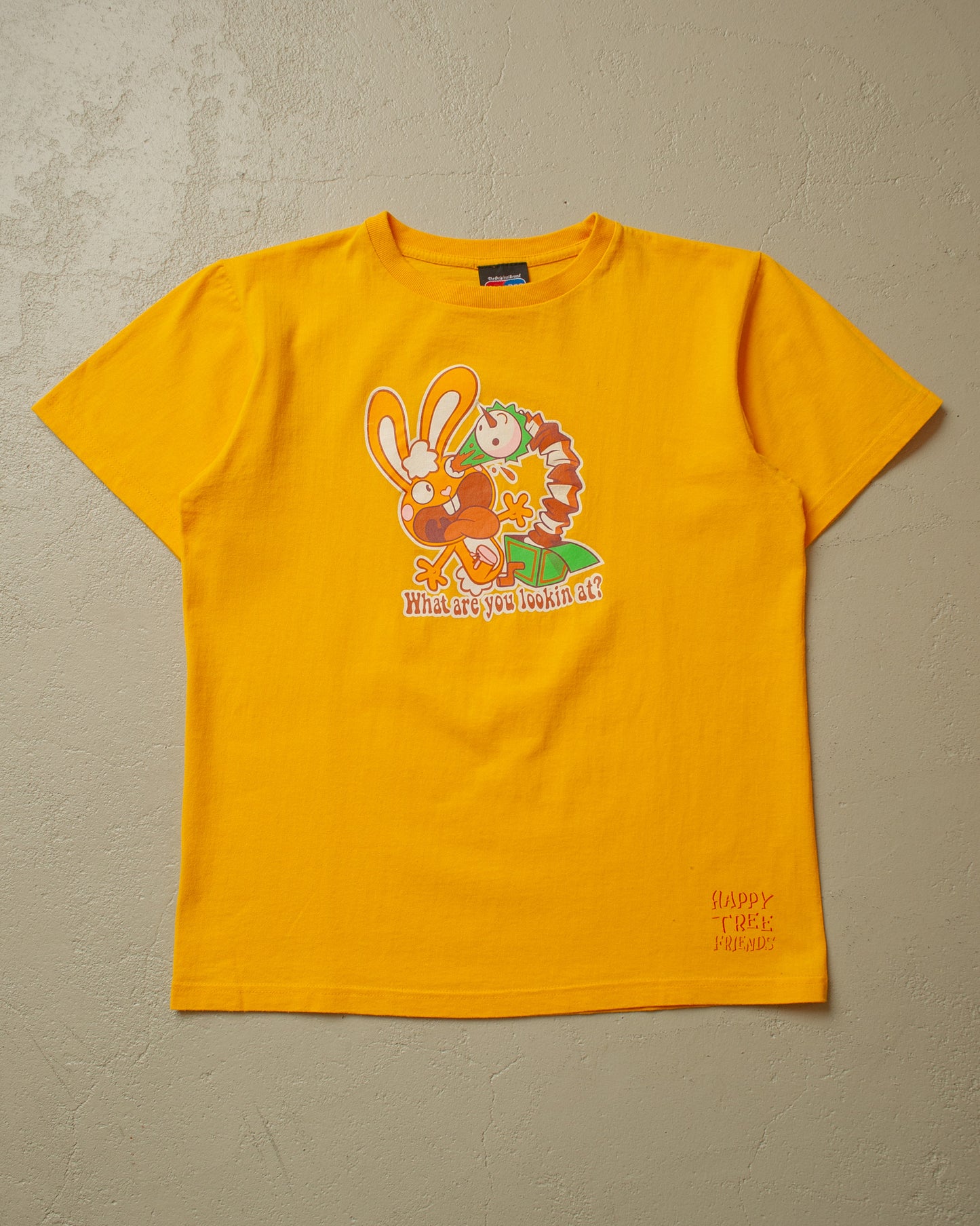 2000s Happy Tree Friends T-shirt yellow - S/M