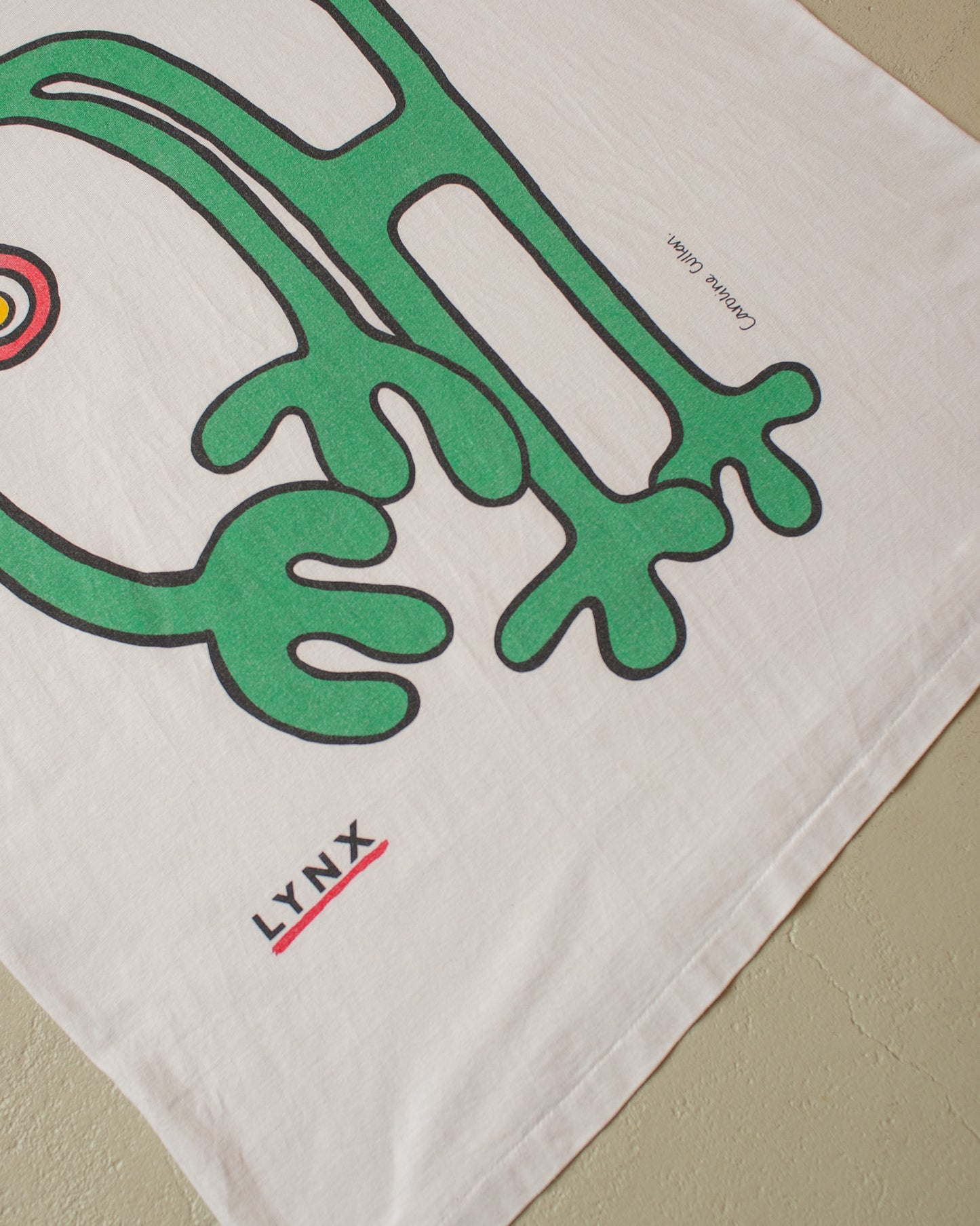 1990s Lynx Art T-shirt white - XL
