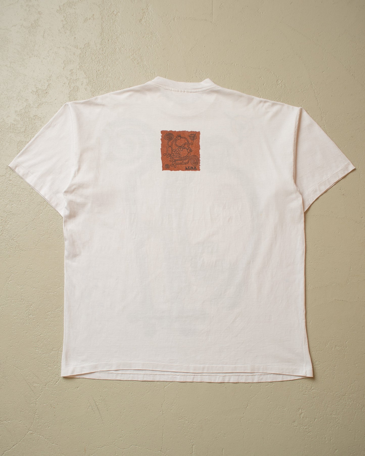 1990s Lynx Art T-shirt white - XL