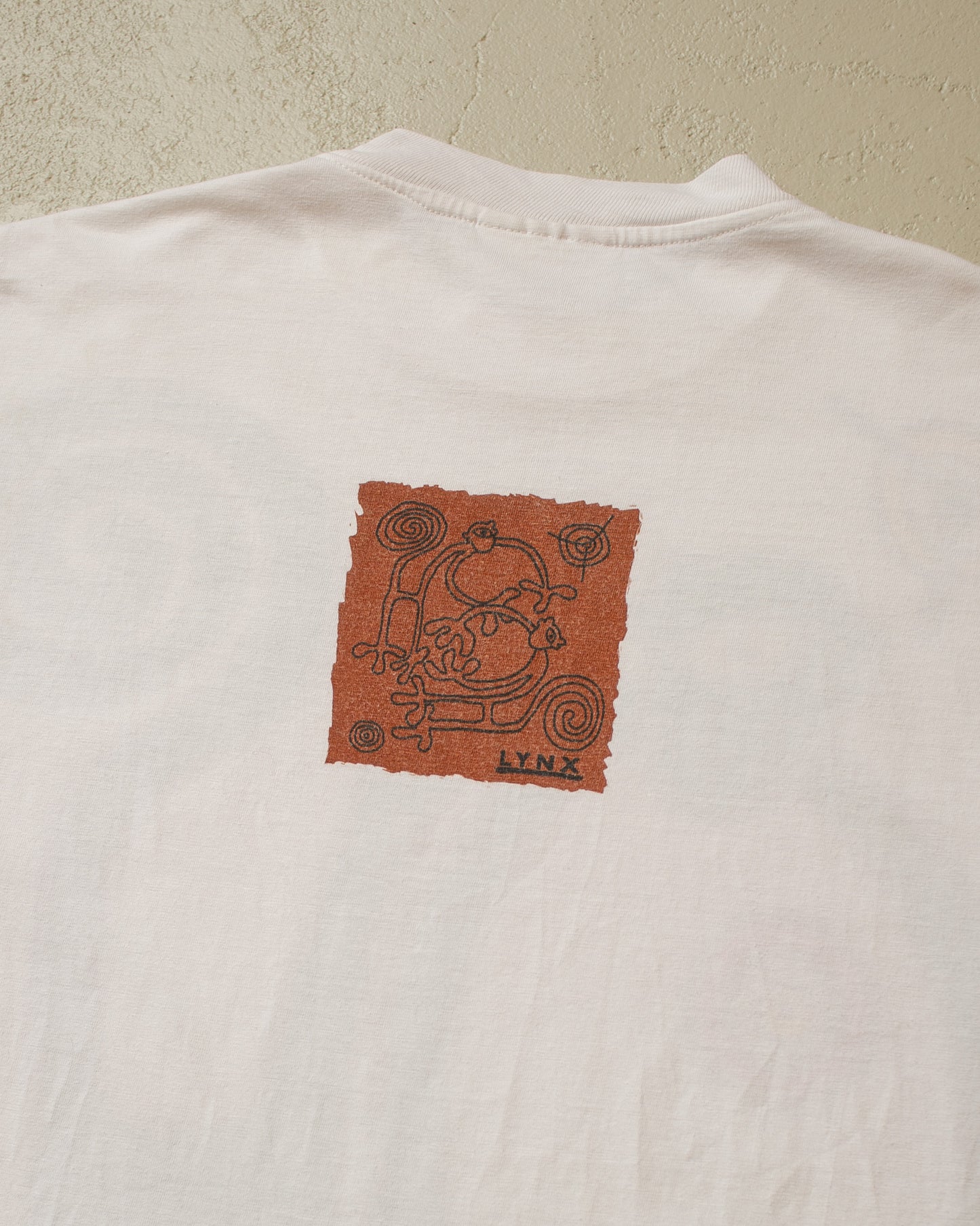1990s Lynx Art T-shirt white - XL