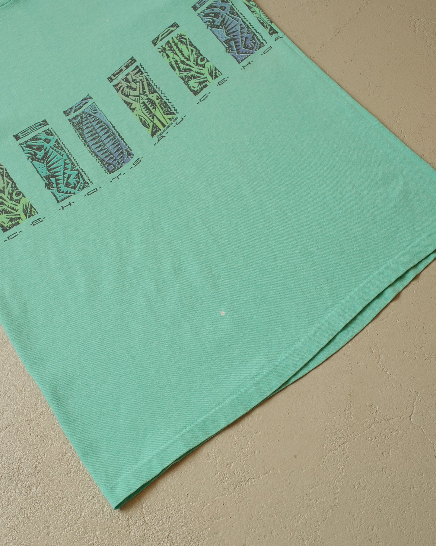 1986 Ocean Pacific Wraparound Print T-shirt green - M
