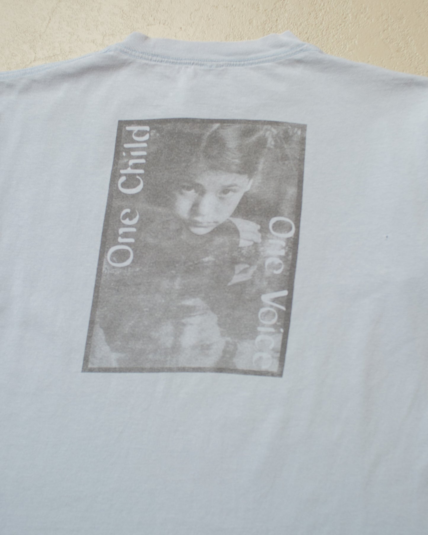 1990s "One Child, One Voice" T-shirt blue - L