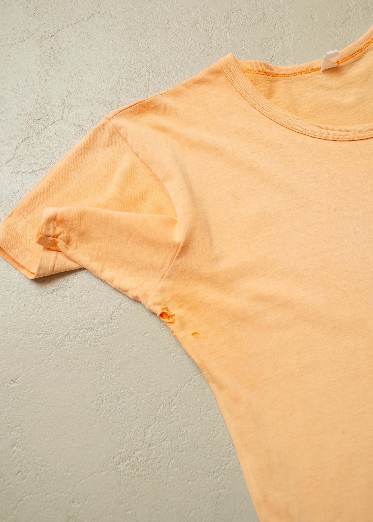 1970s/80s distressed Stihl T-shirt orange - L