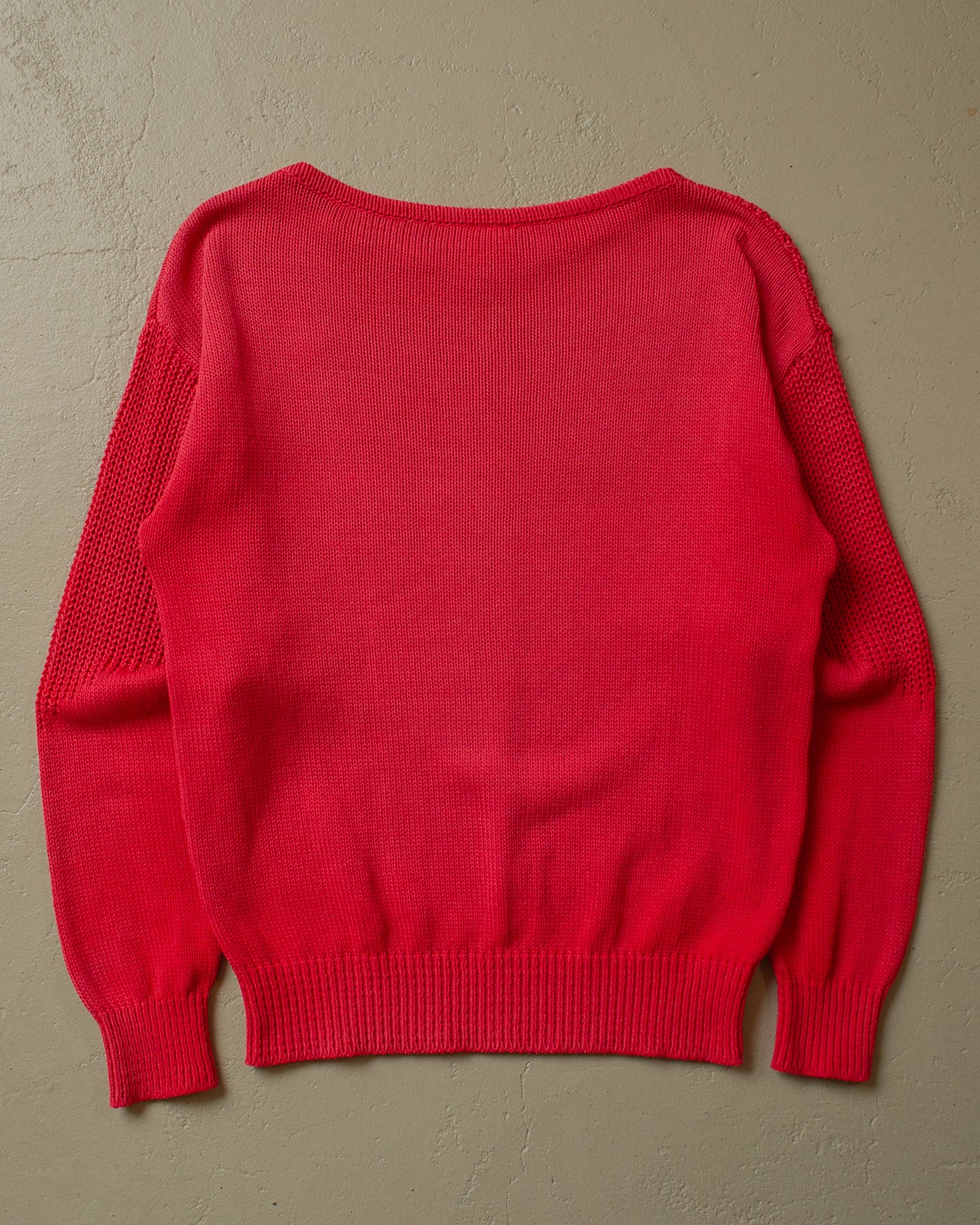 80s/90s Womens Adidas Trefoil Logo Knit Sweater red - S