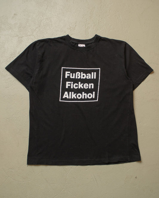 2000s unworn Fußball... T-shirt black - L