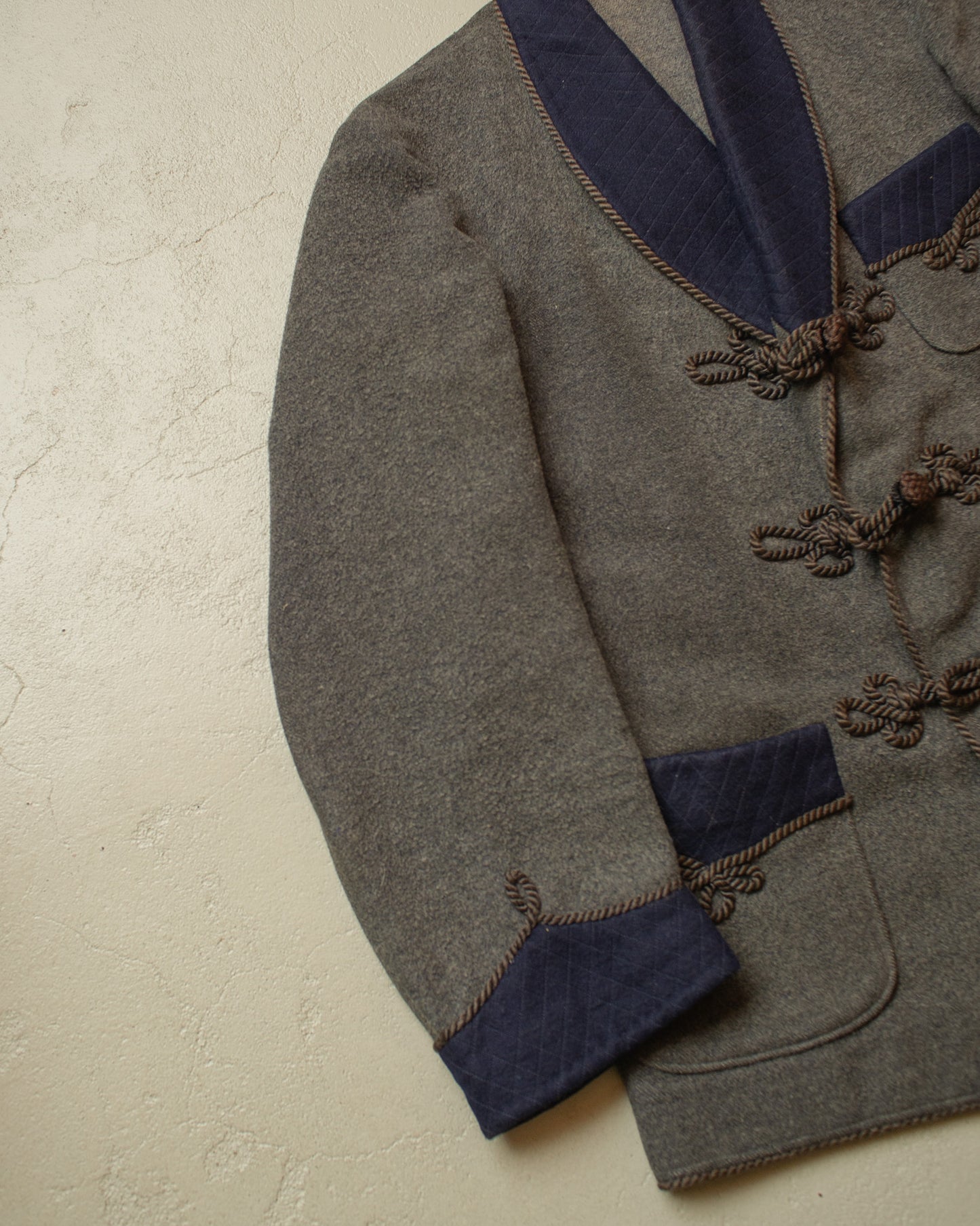 1920s/30s German "Raucherjacke" grey/navyblue - M