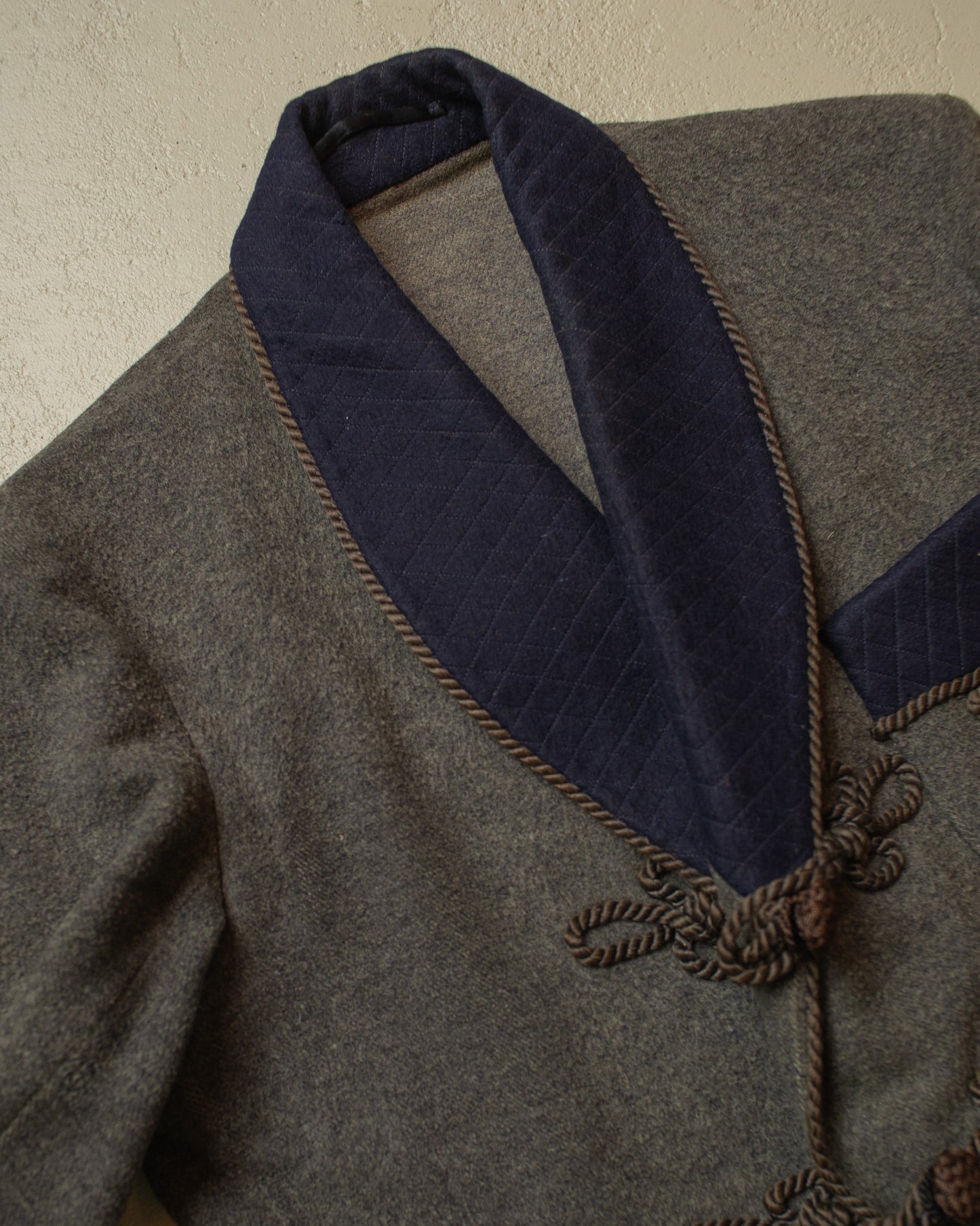 1920s/30s German "Raucherjacke" grey/navyblue - M
