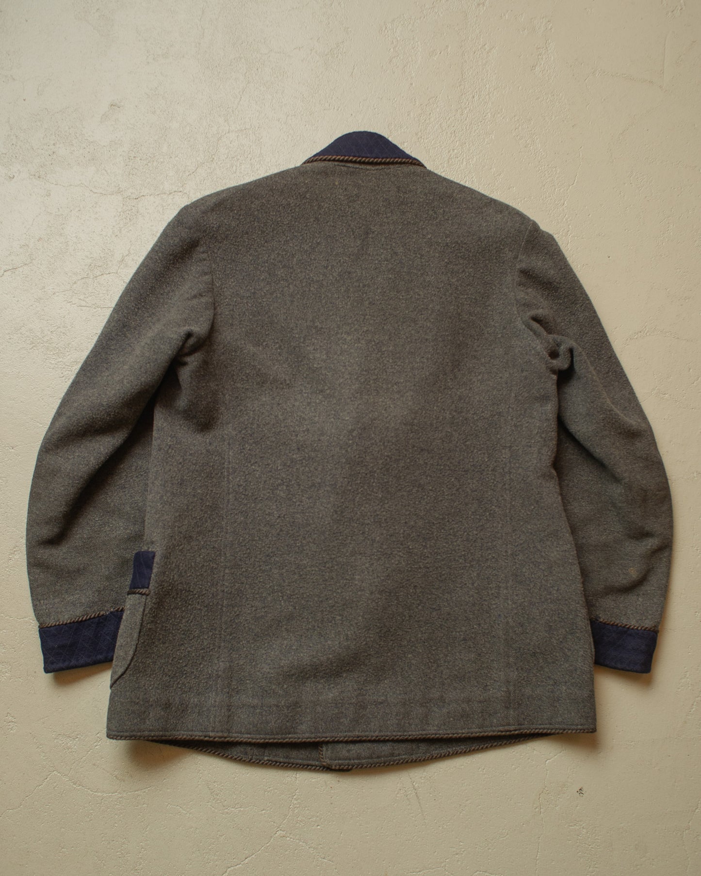1920s/30s German "Raucherjacke" grey/navyblue - M
