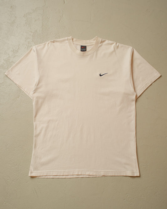 1990s Nike Swoosh T-shirt beige - XXL