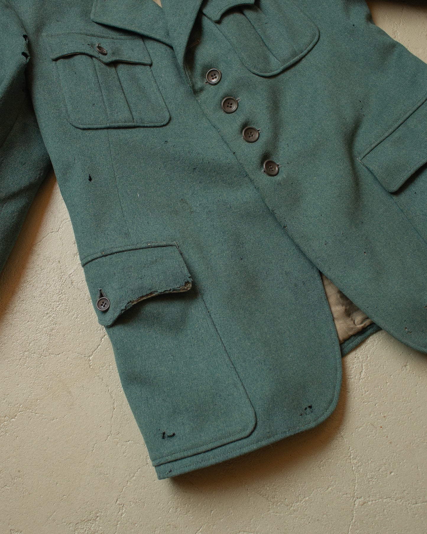 1930s German Sports Suit Jacket green - M