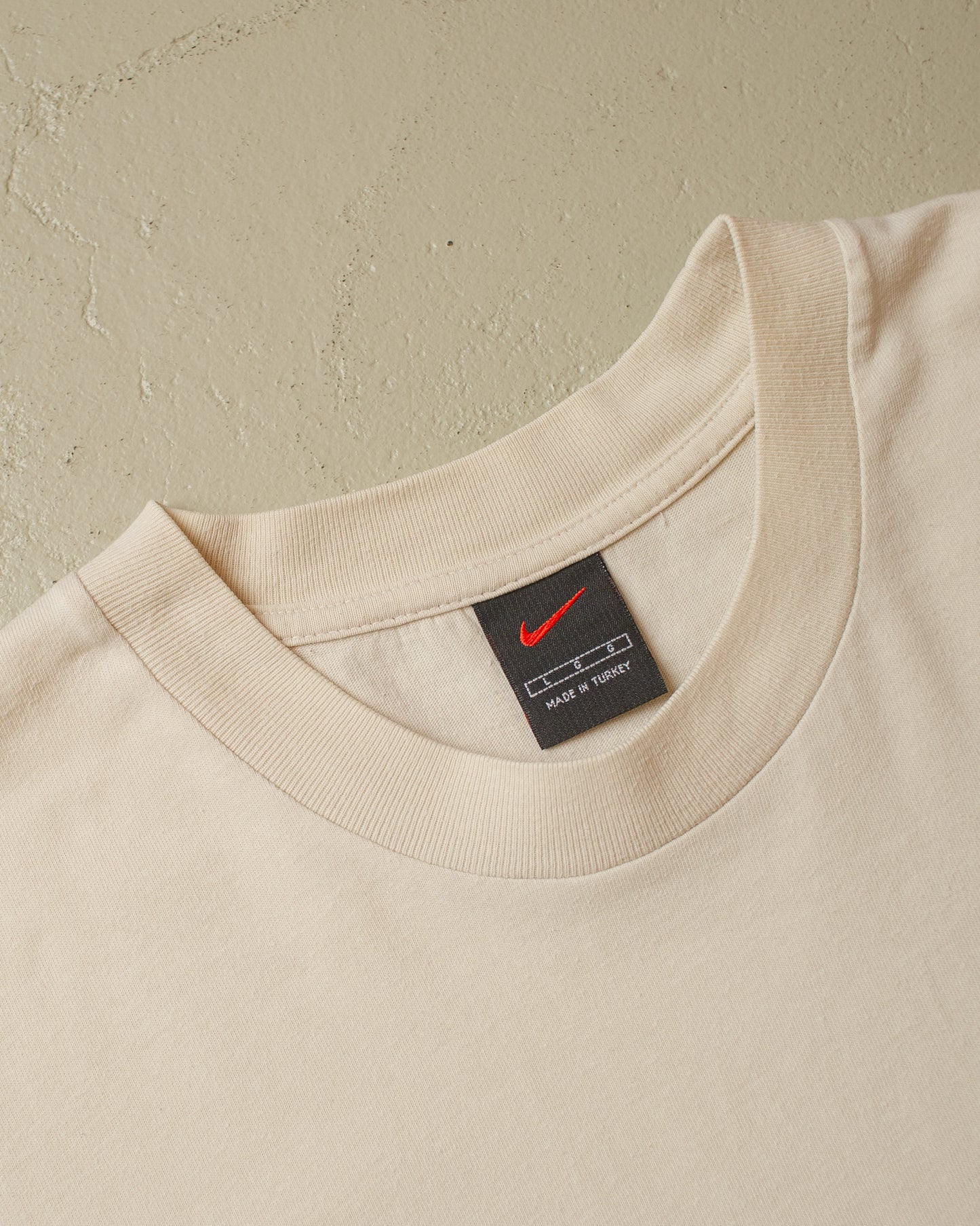 1990s Nike Swoosh T-shirt beige - XXL