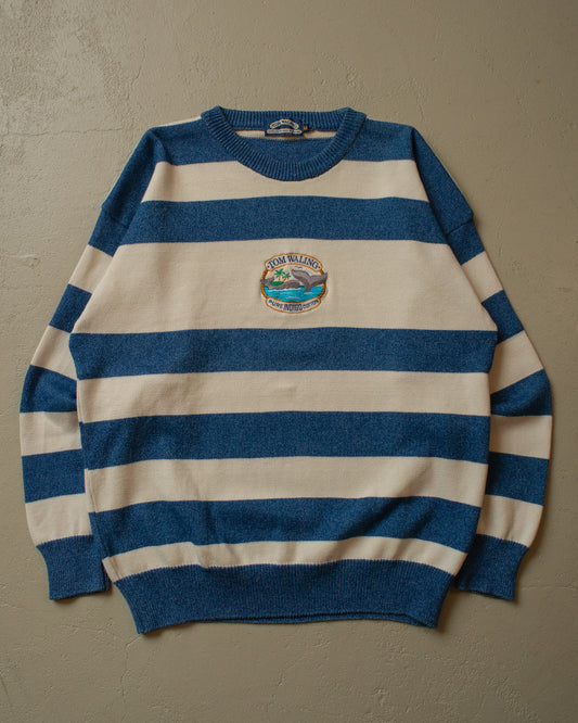 90s Tom Waling striped Knit Sweater - M/L