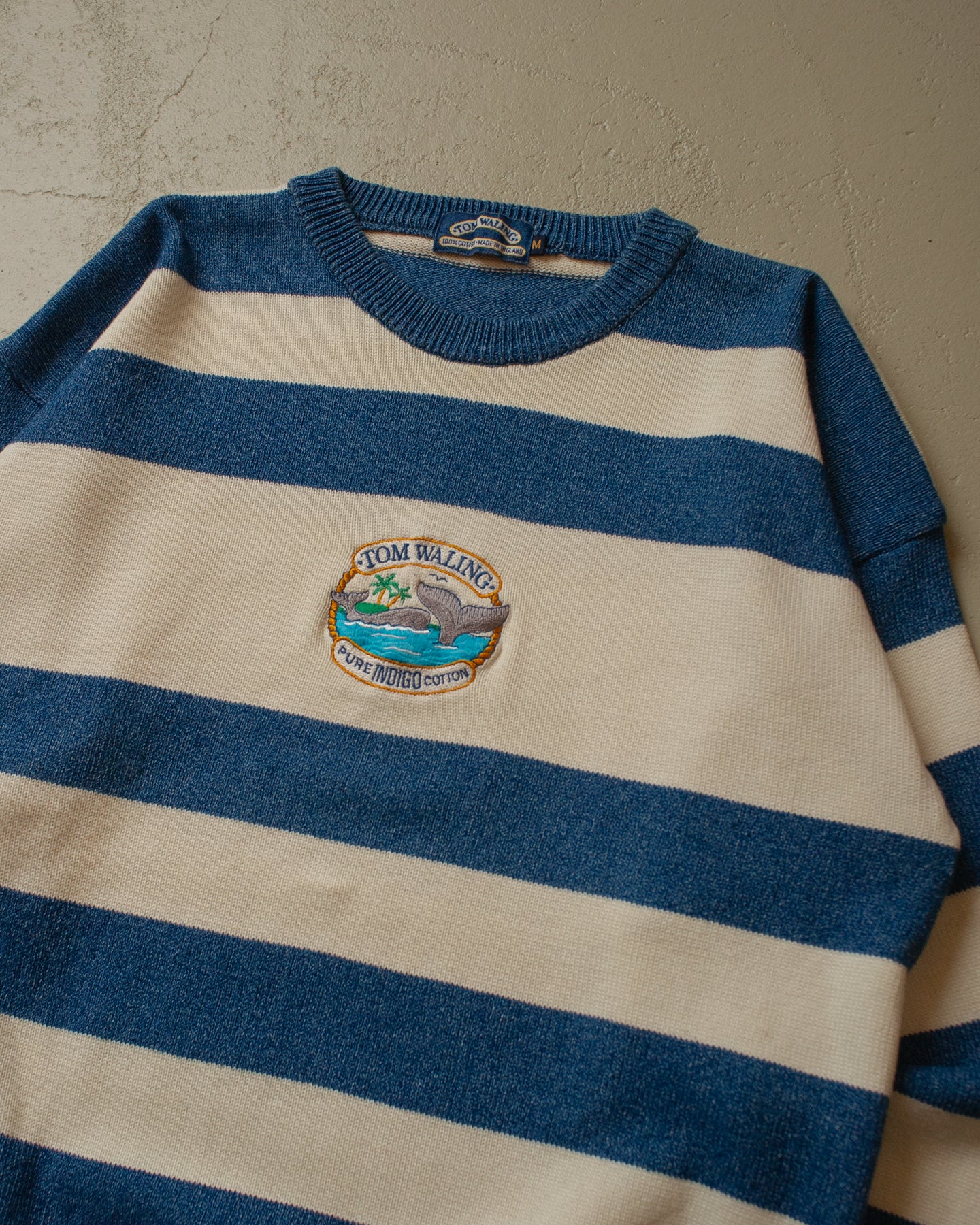 90s Tom Waling striped Knit Sweater - M/L