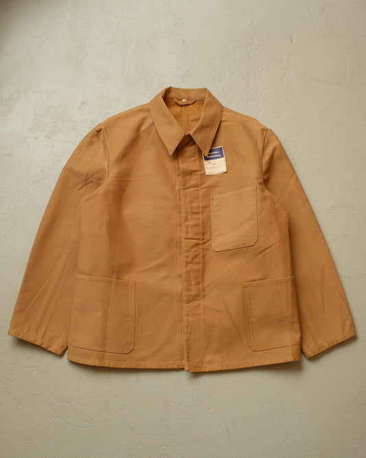 1950s/60s Deadstock German Moleskin Work Jacket beige - L/XL