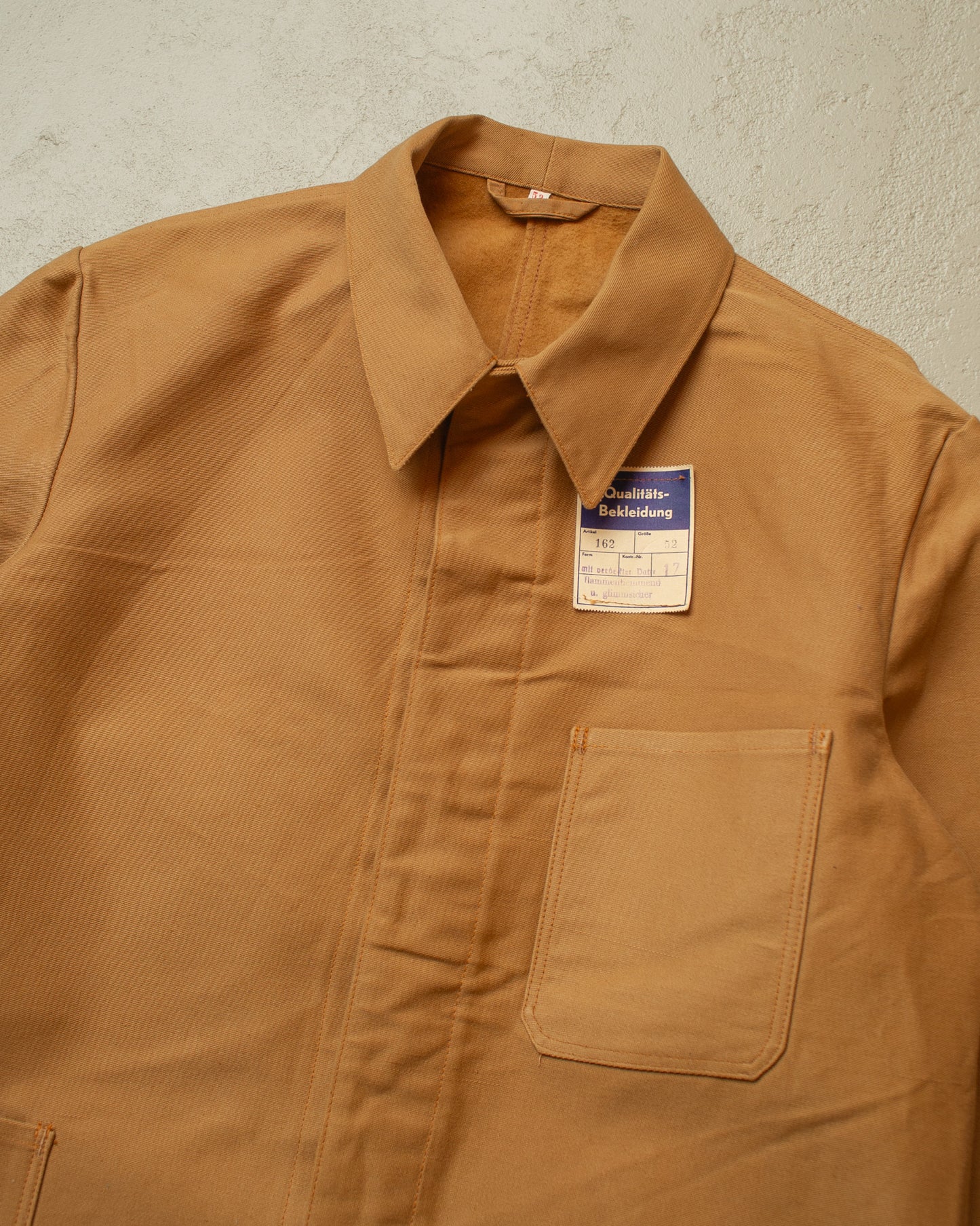 1950s/60s Deadstock German Moleskin Work Jacket beige - L/XL
