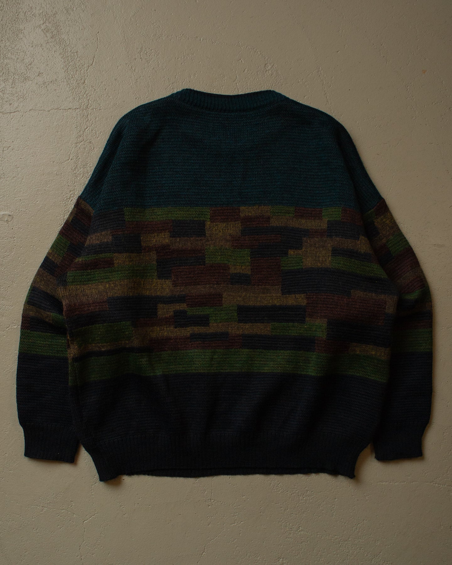 80s/90s Colorblock Knit Sweater multi - L