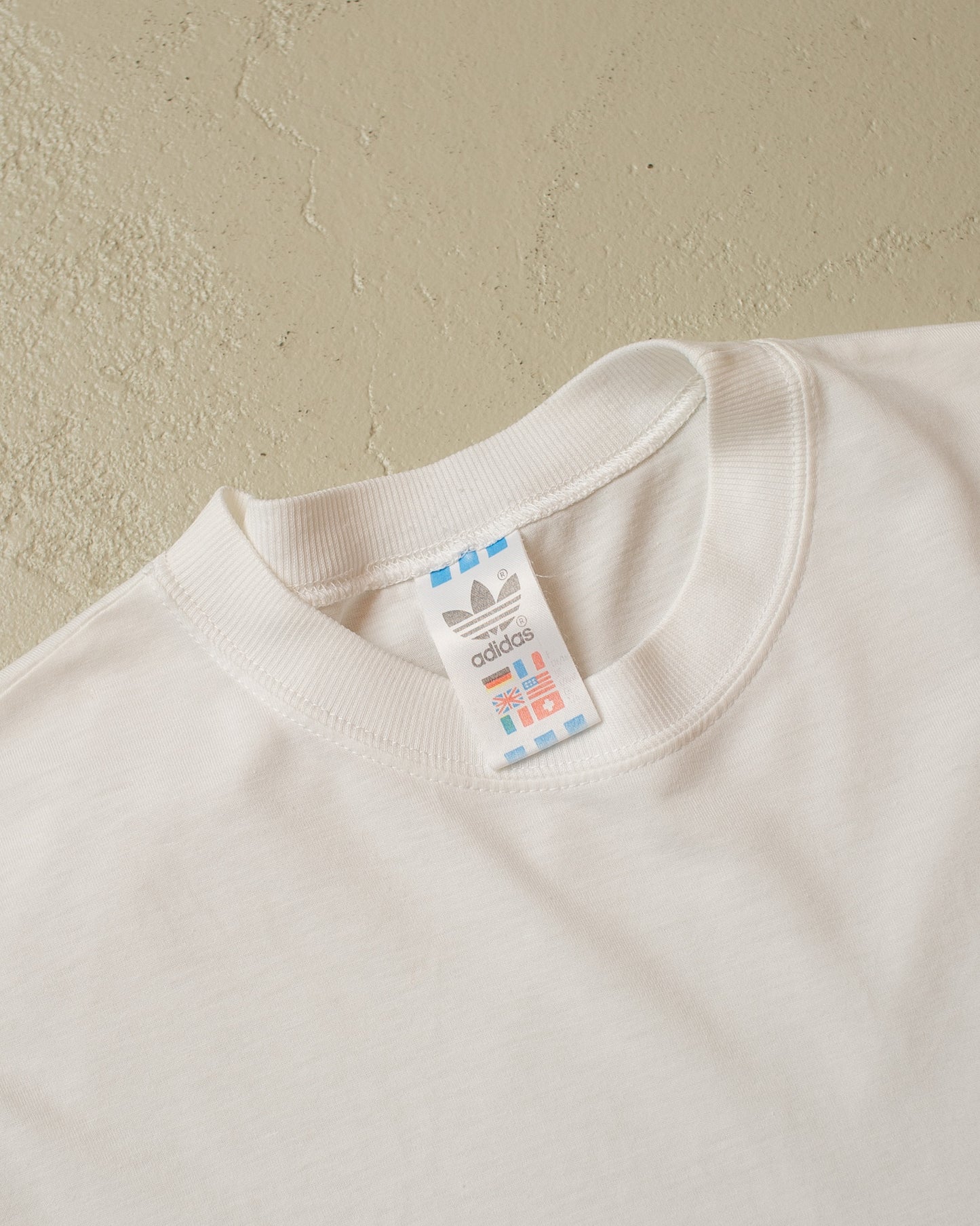 1980s/90s Adidas Blank T-shirt white - L