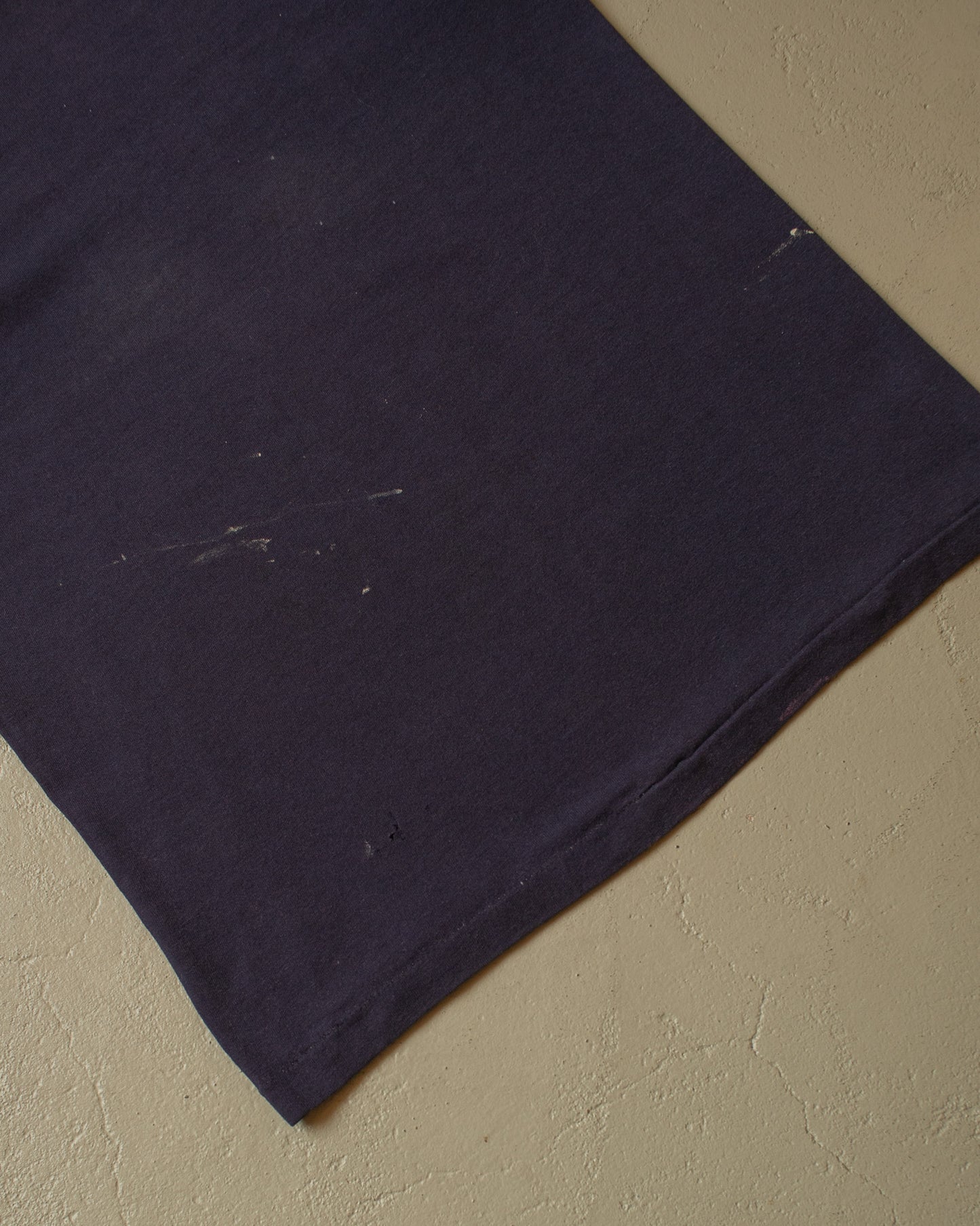 1980s stained Blank T-shirt blue - S/M