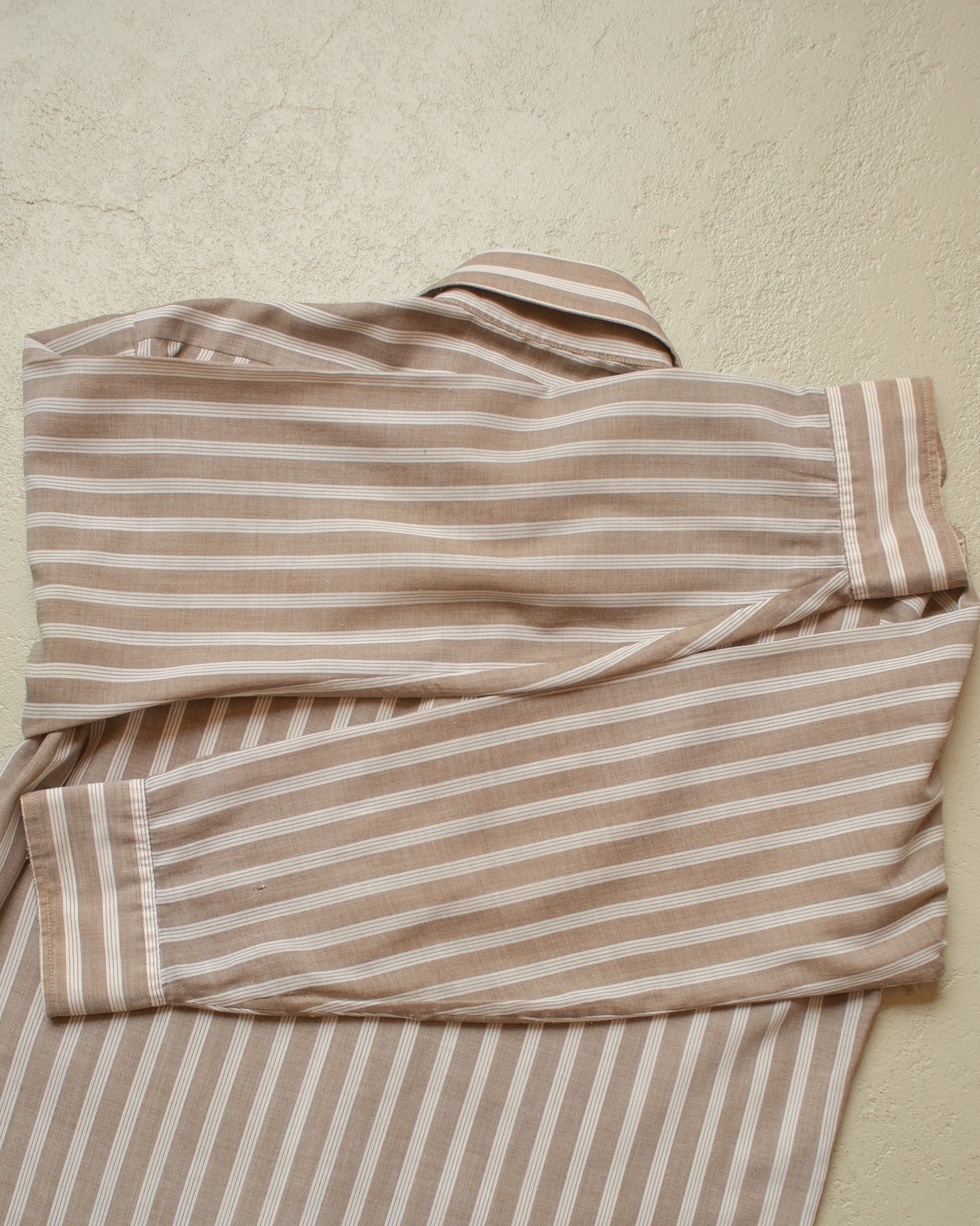 1970s Arrow striped Shirt brown - L
