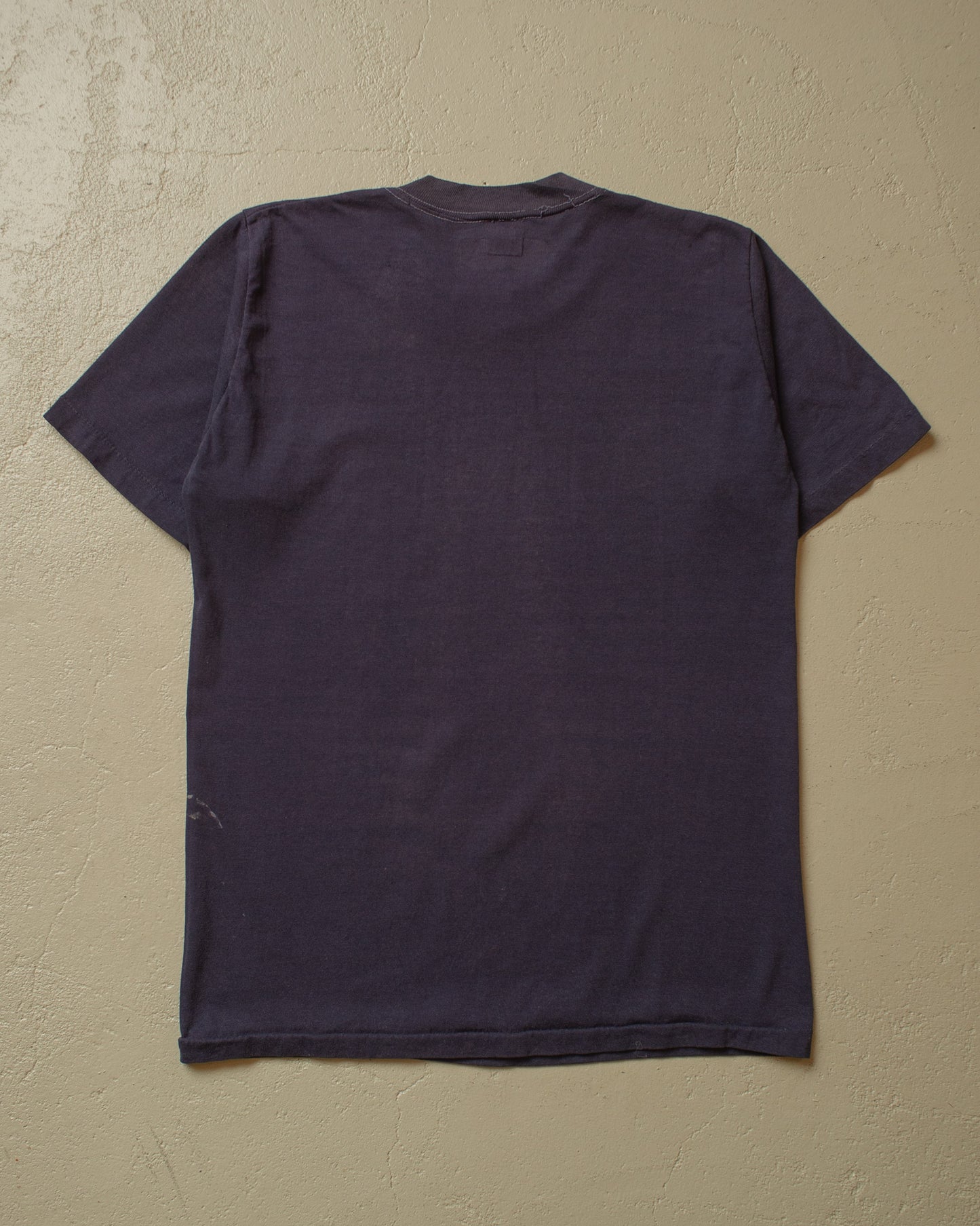 1980s stained Blank T-shirt blue - S/M