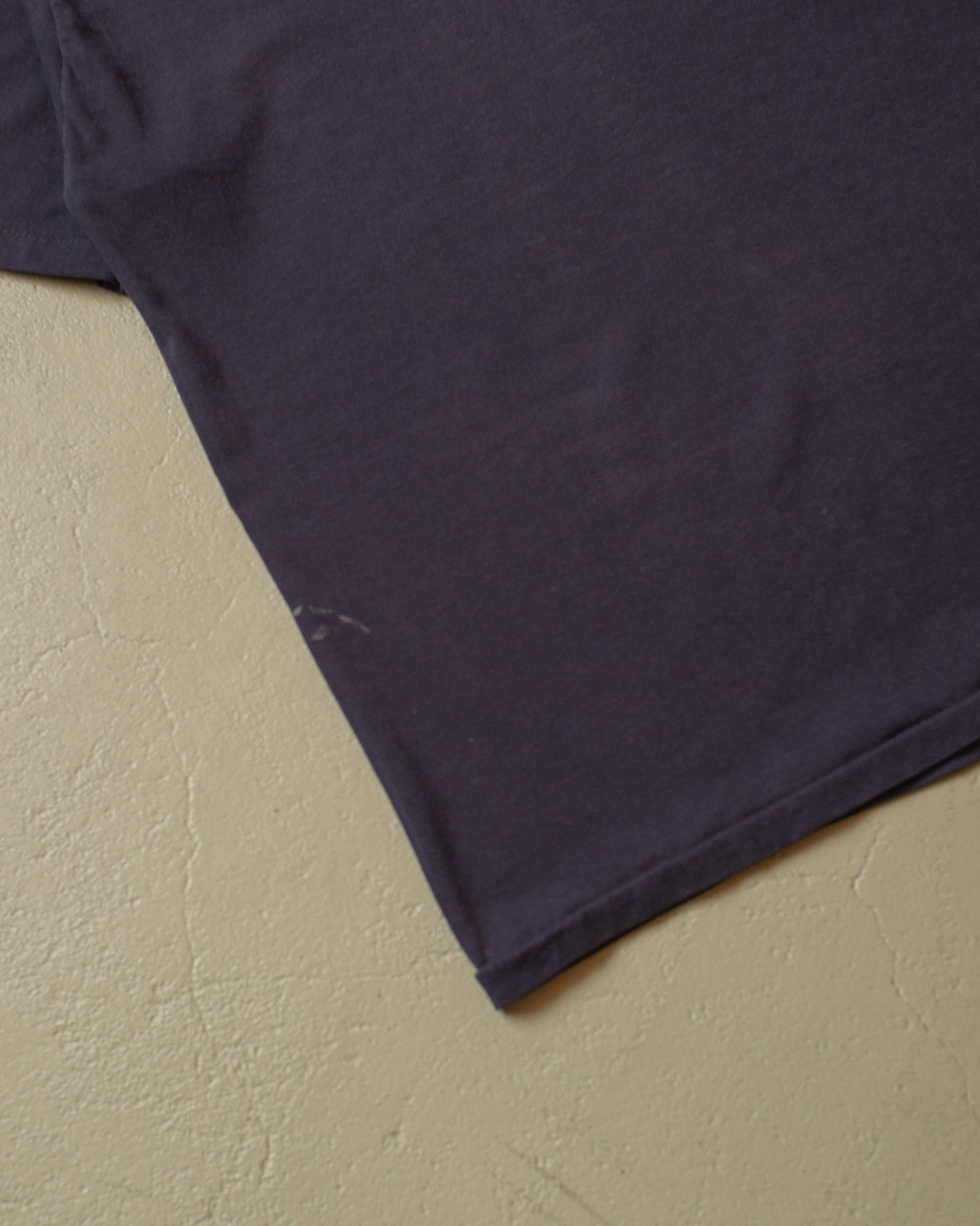 1980s stained Blank T-shirt blue - S/M