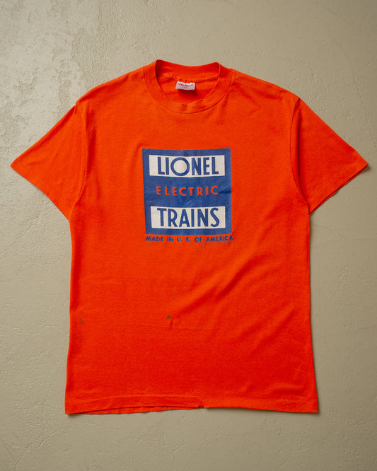 1990s distressed Lionel Electric Trains T-shirt orange - M