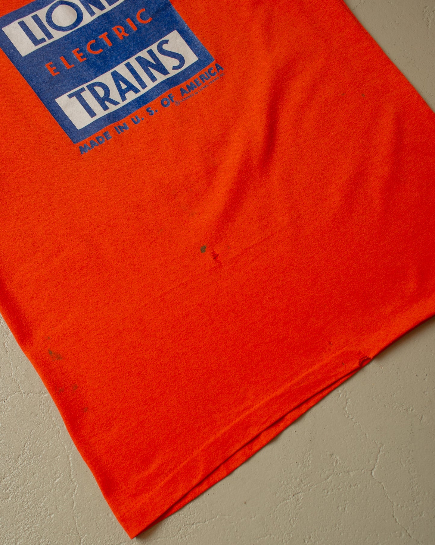 1990s distressed Lionel Electric Trains T-shirt orange - M