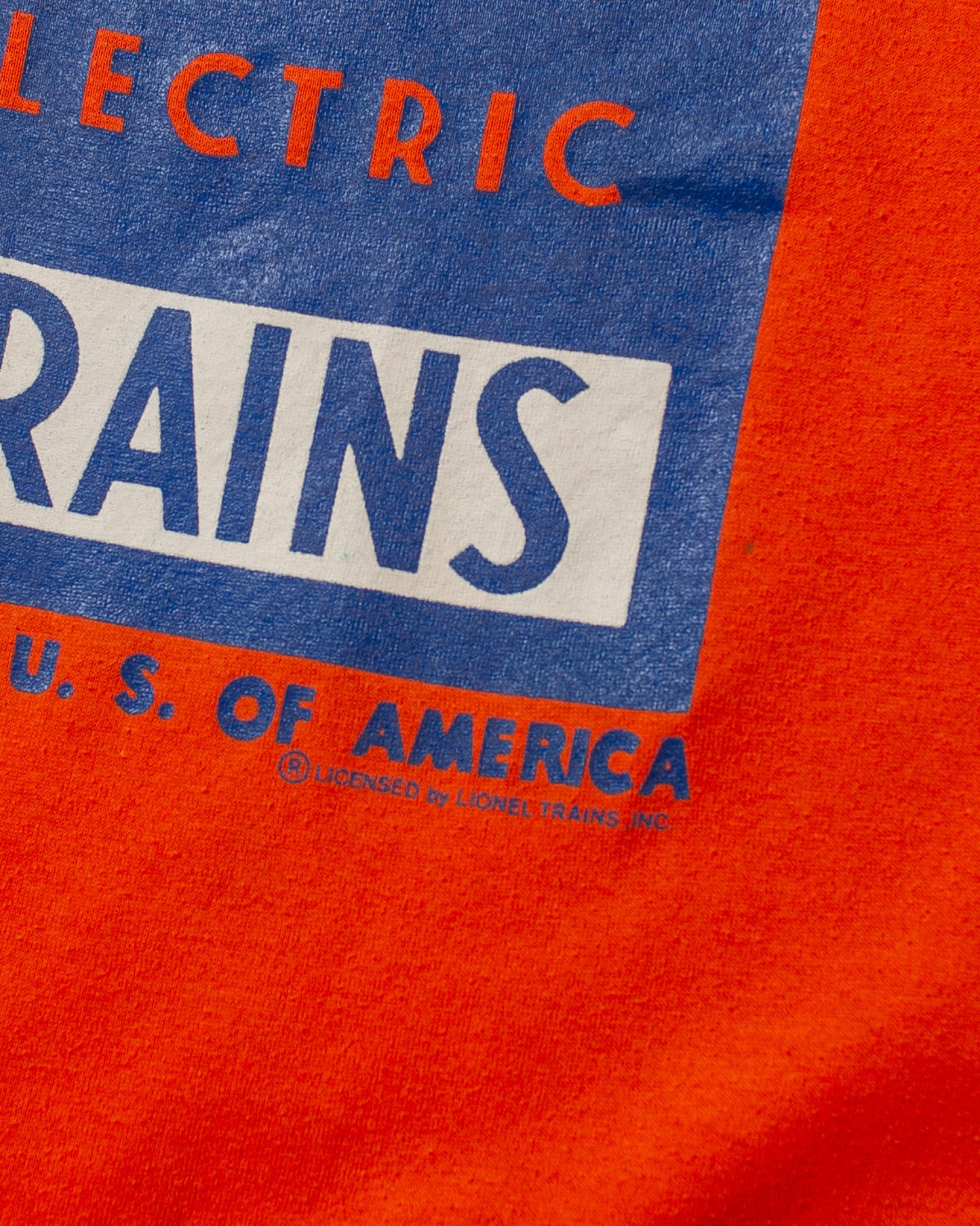 1990s distressed Lionel Electric Trains T-shirt orange - M
