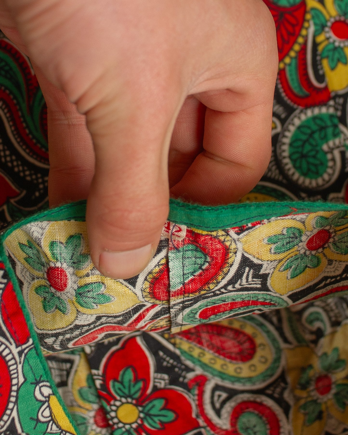 1960s/70s Womens 2in1 Paisley Print Dress red - S