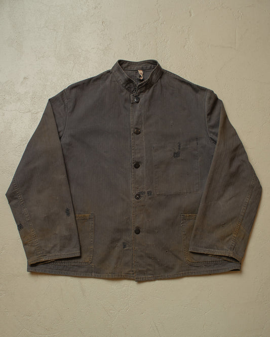 1970s German Railway "Bundesbahn" Work Jacket black - XL/XXL